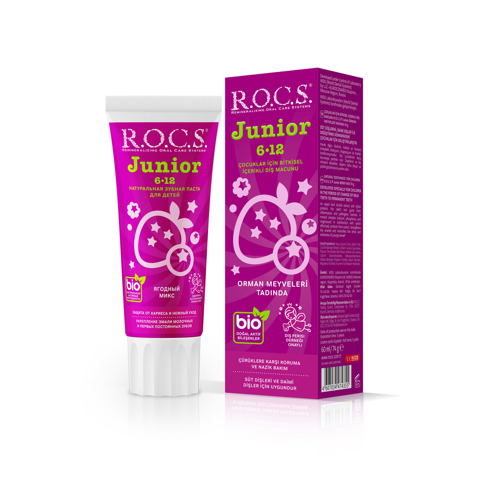 Rocs Junior Florürsüz Orman Meyve Diş Macunu 60 Ml /74 G