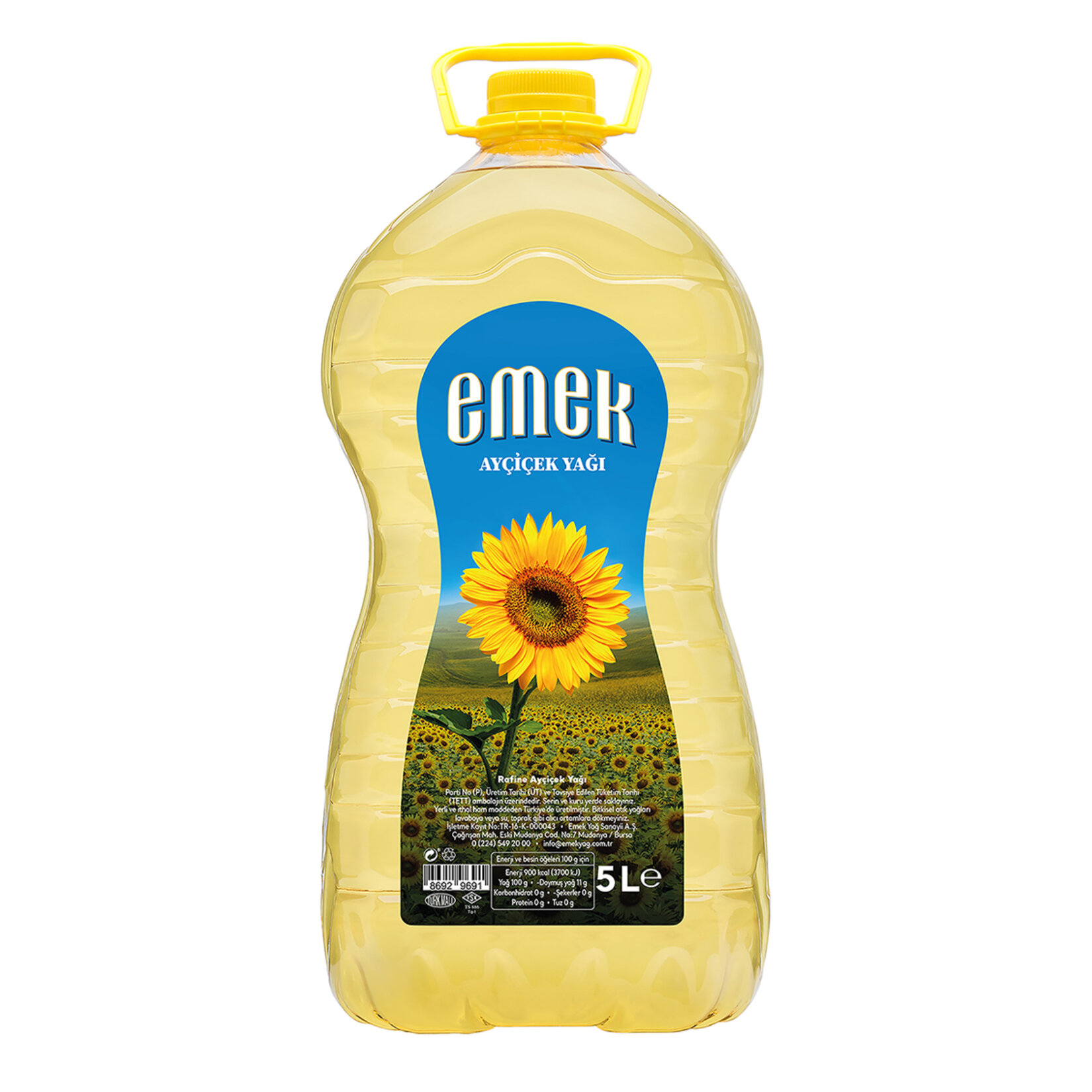 Emek Ayçiçek Yağı 5 L Köşeli Pet