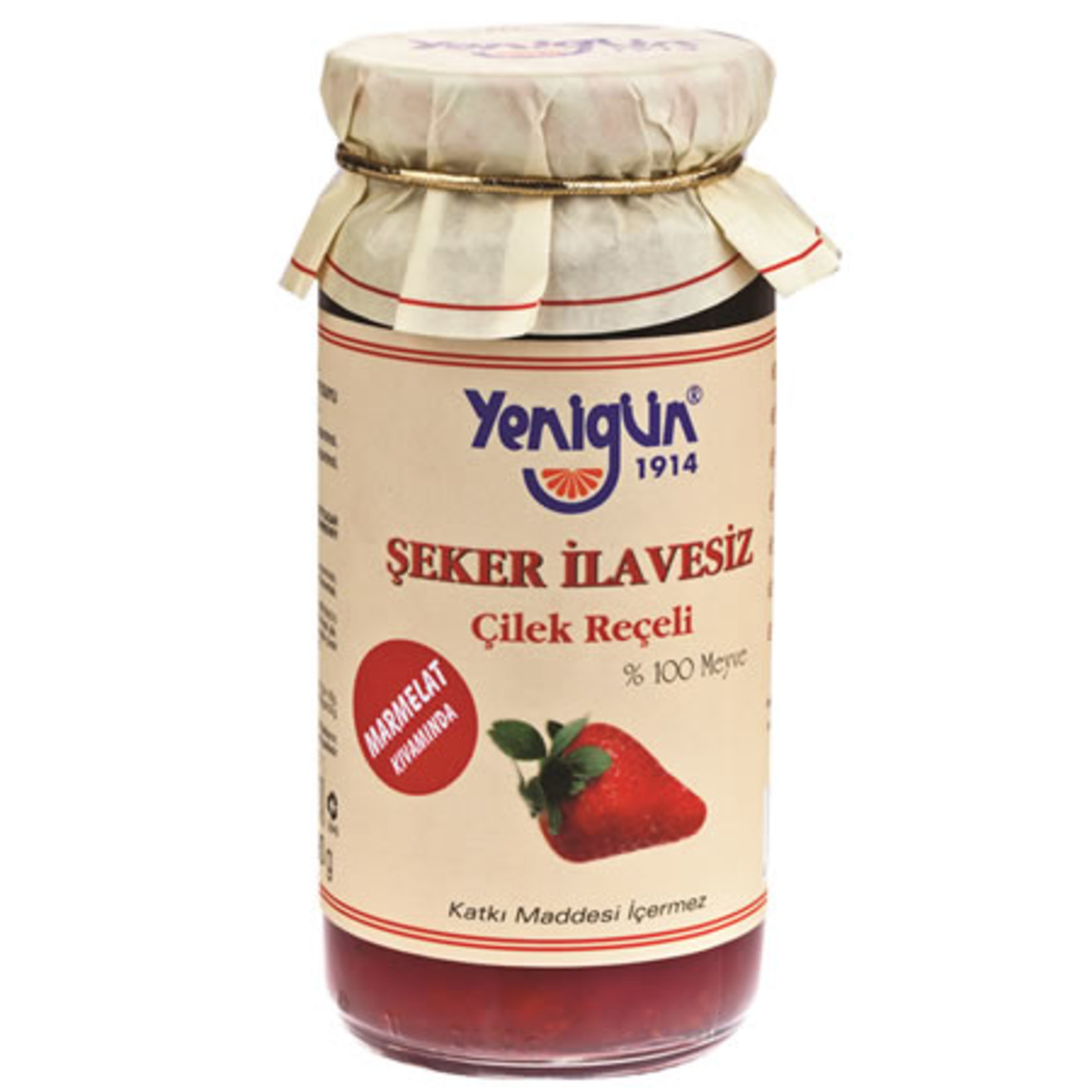 Yenigün Şeker İlavesiz Çilek Reçeli 290 G
