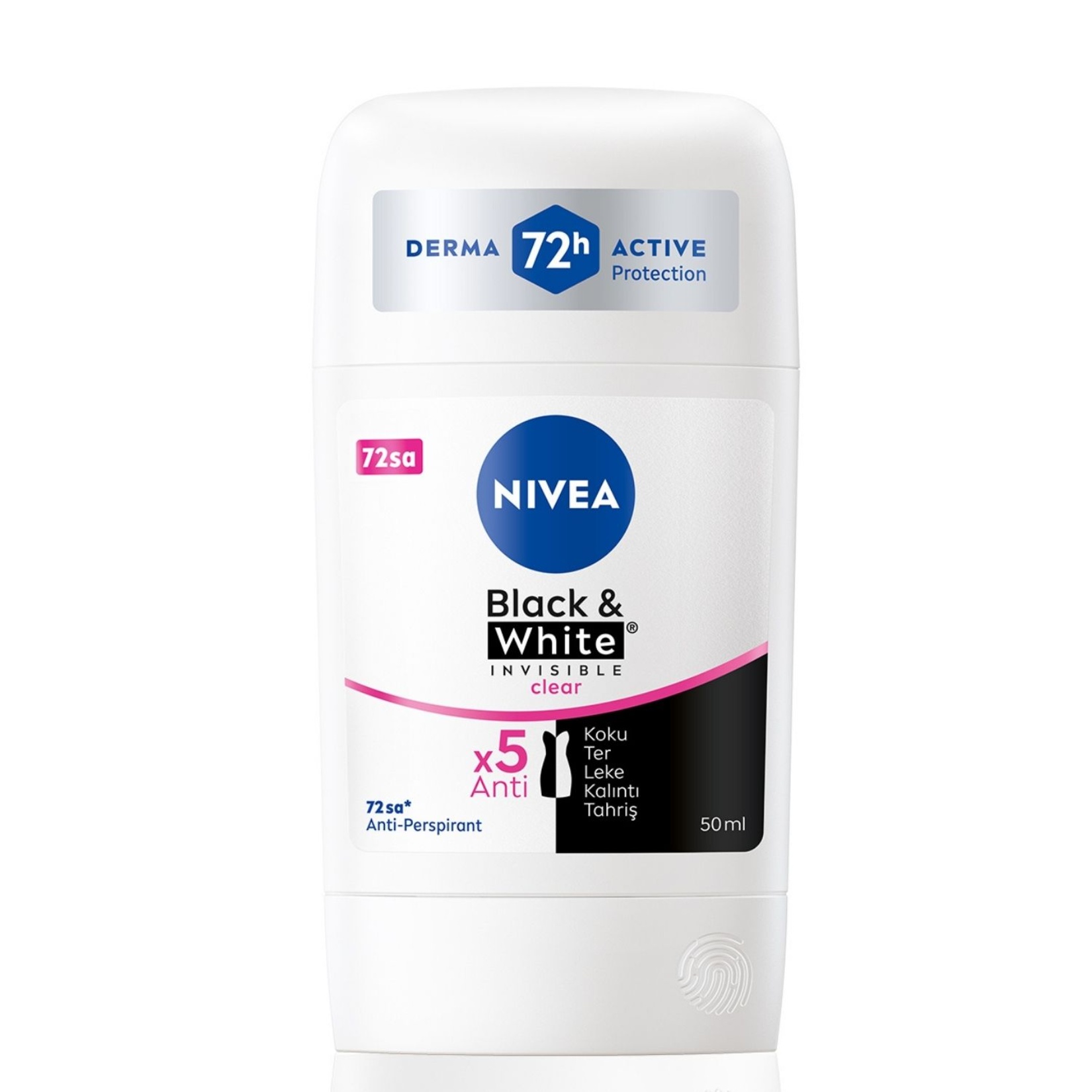 NIVEA Kadın Stick Deodorant Black&White Clear 72 Saat Anti-perspirant Koruma 50ml