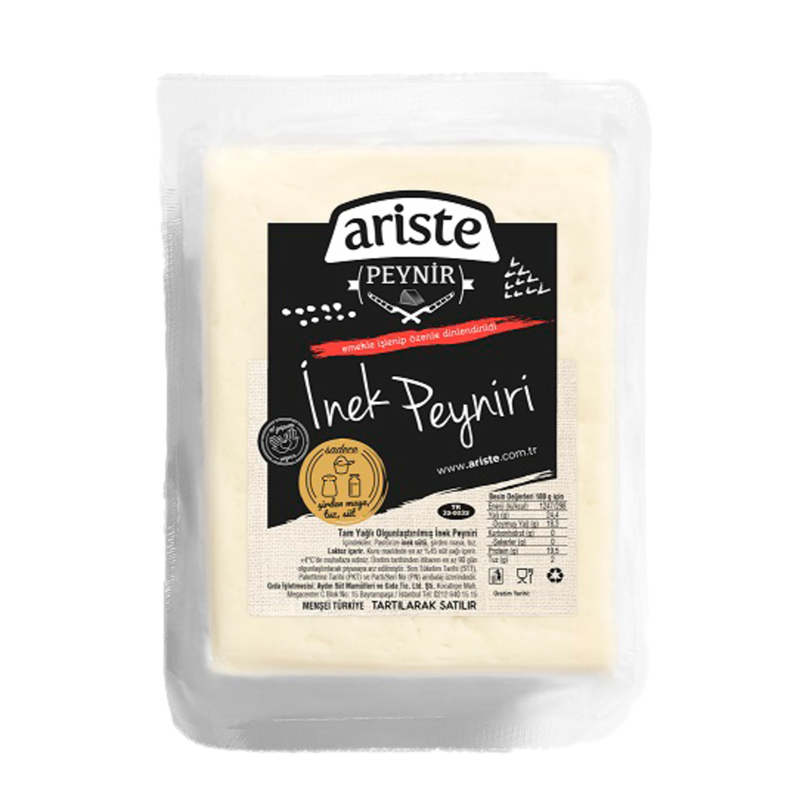 Ariste Klasik İnek Peyniri Kg