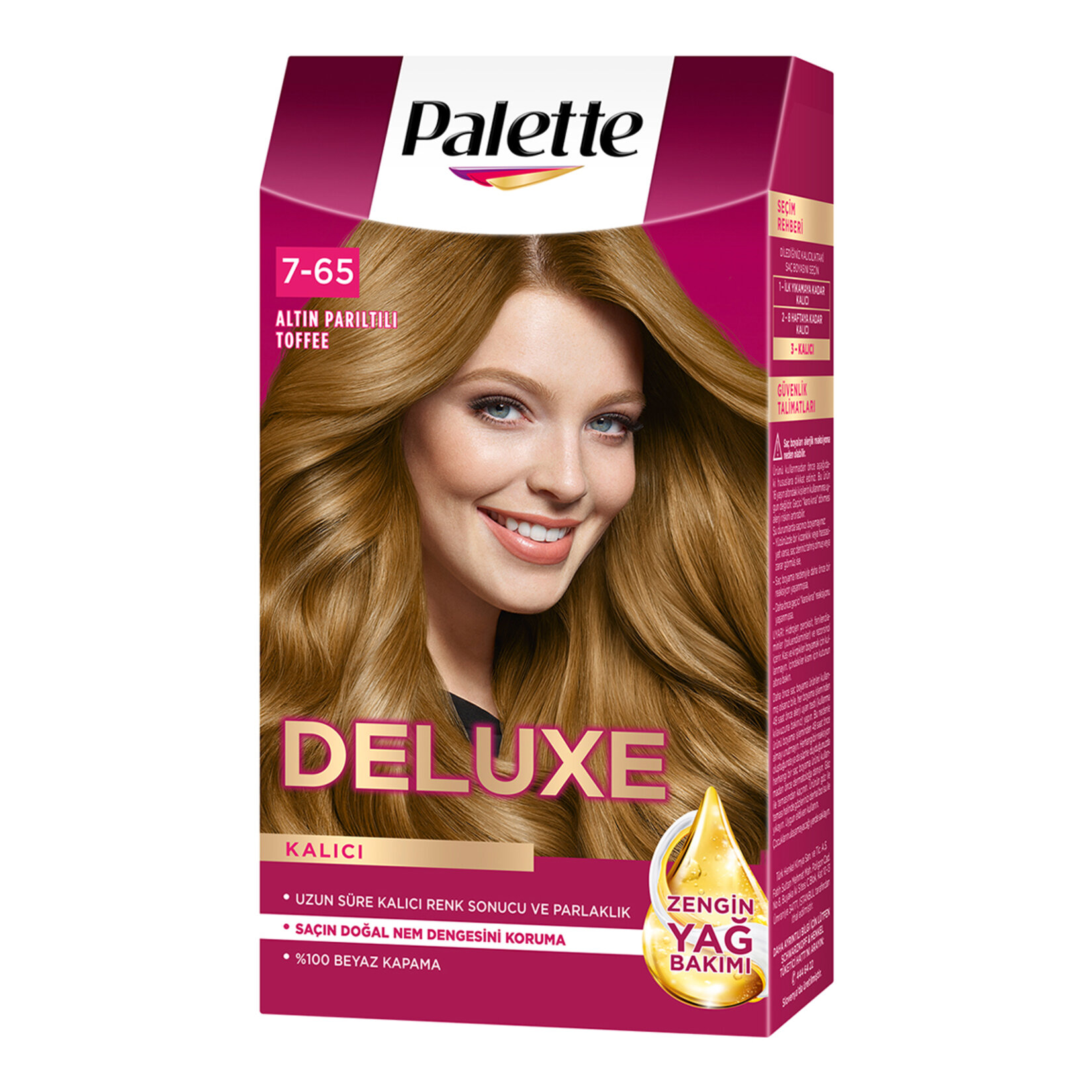 Palette Deluxe 7-65 Altın Parıltılı Toffee Saç Boyası 115 Ml