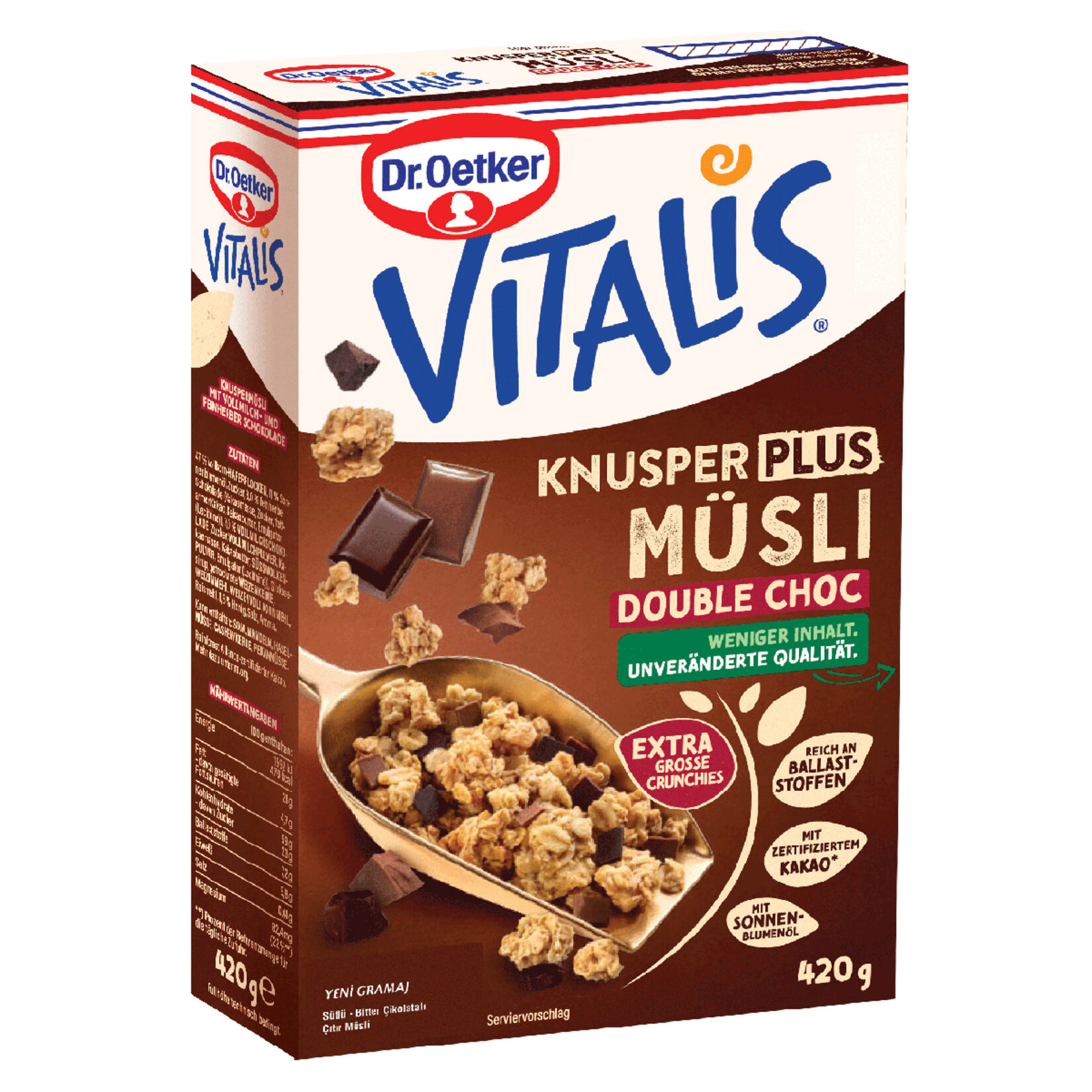Dr.Oetker Vitalis Sütlü Bitter Çikolatalı Çıtır Müsli 420 G