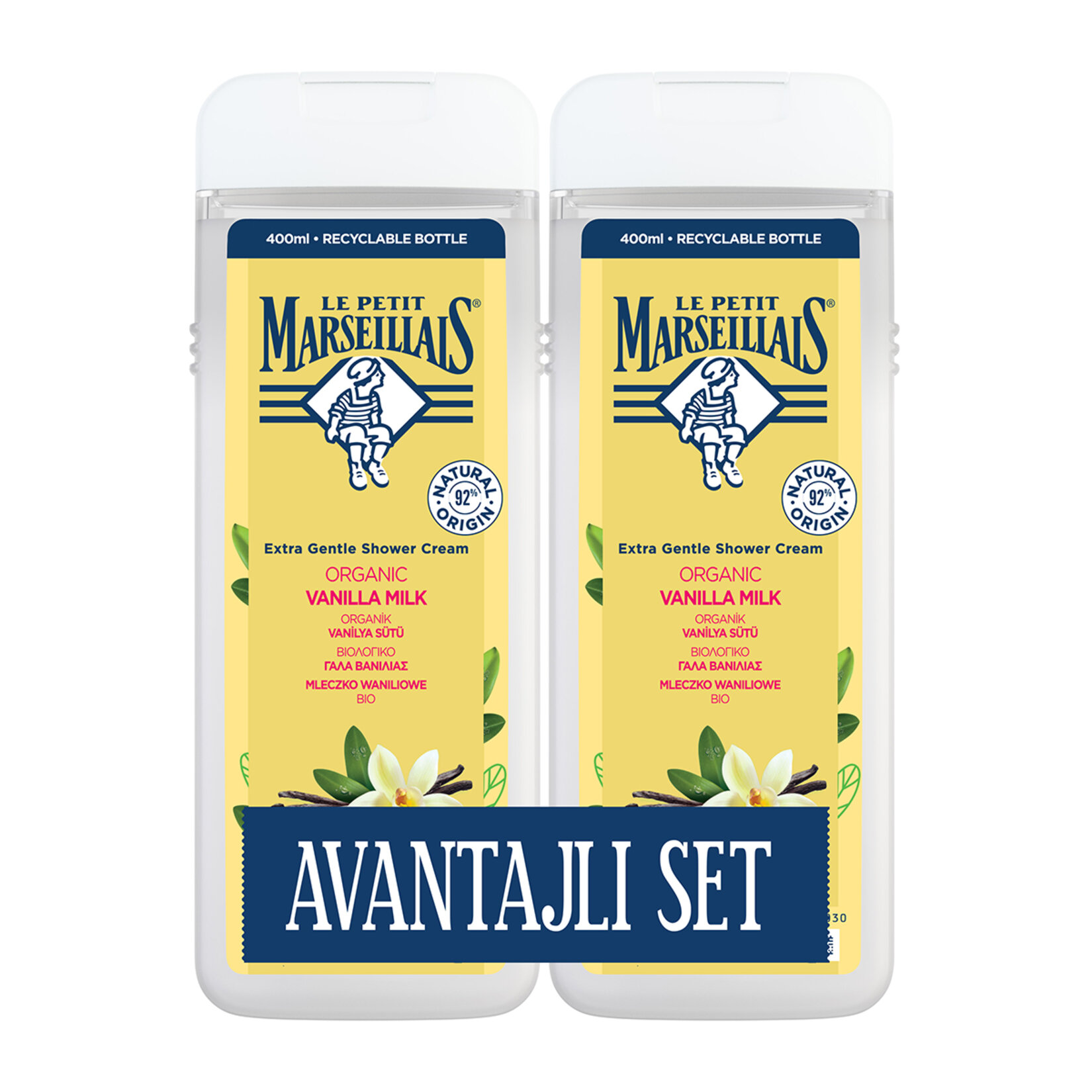 Le Petit Marseillais Vanilya Sütü Duş Jeli 2X400 Ml