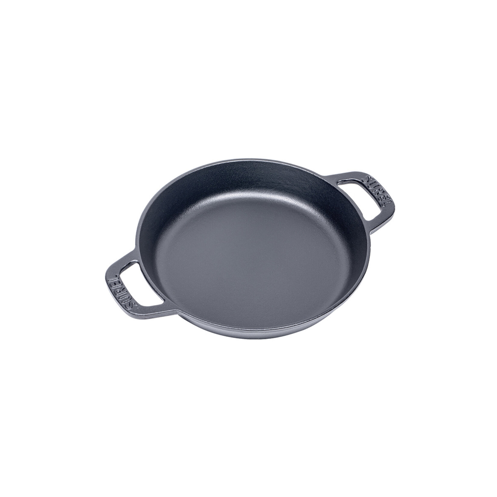 Sürel Yuvarlak Düz Sahan Mat Siyah 18 Cm