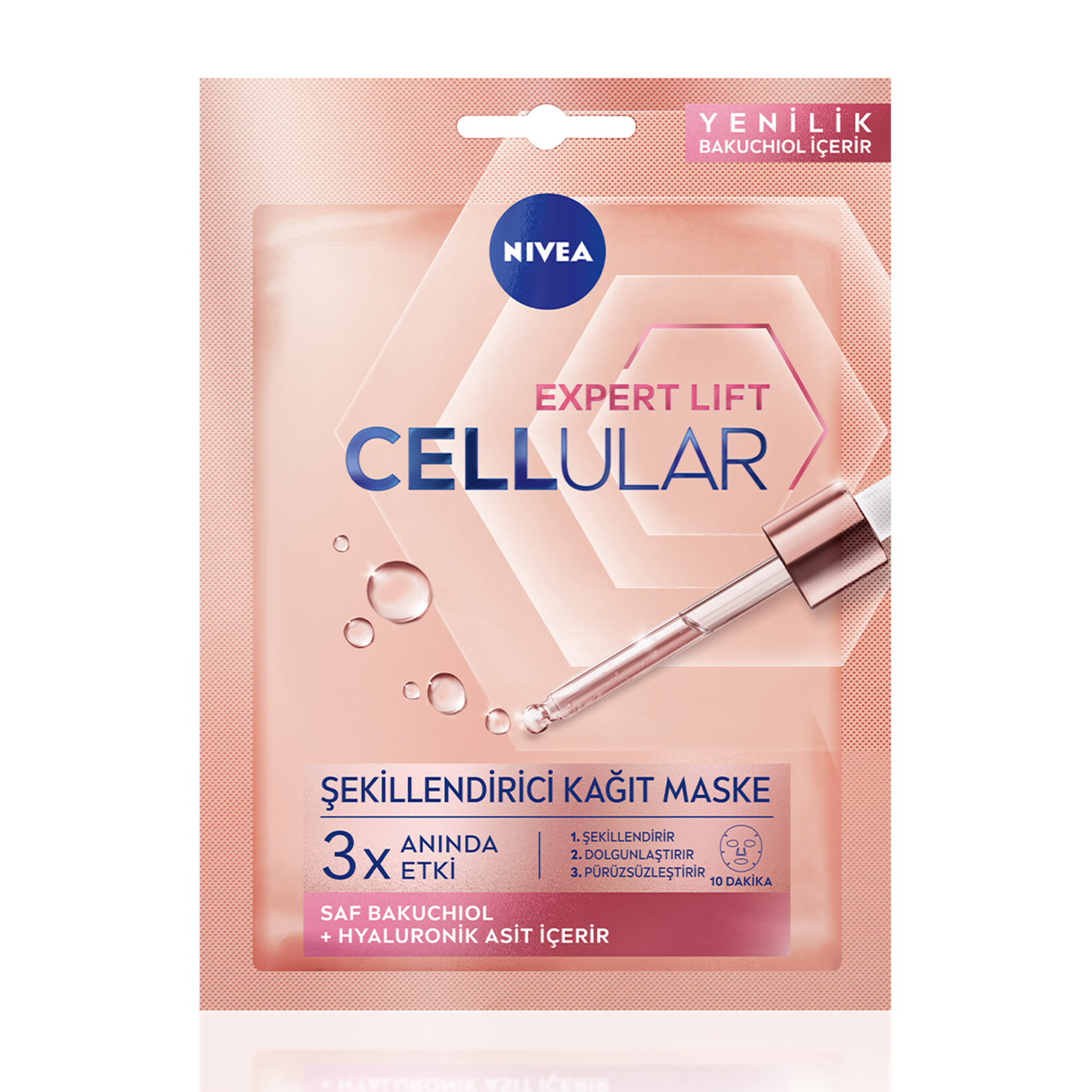 NIVEA Cellular Expert Lift Saf Bakuchiol ve Hyaluronik Asit Yüz Kağıt Maske 1 adet