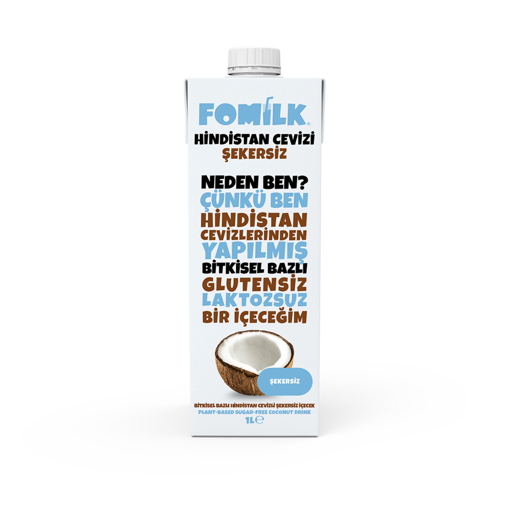 Fomilk Hindistan Cevizi Şekersiz 1L