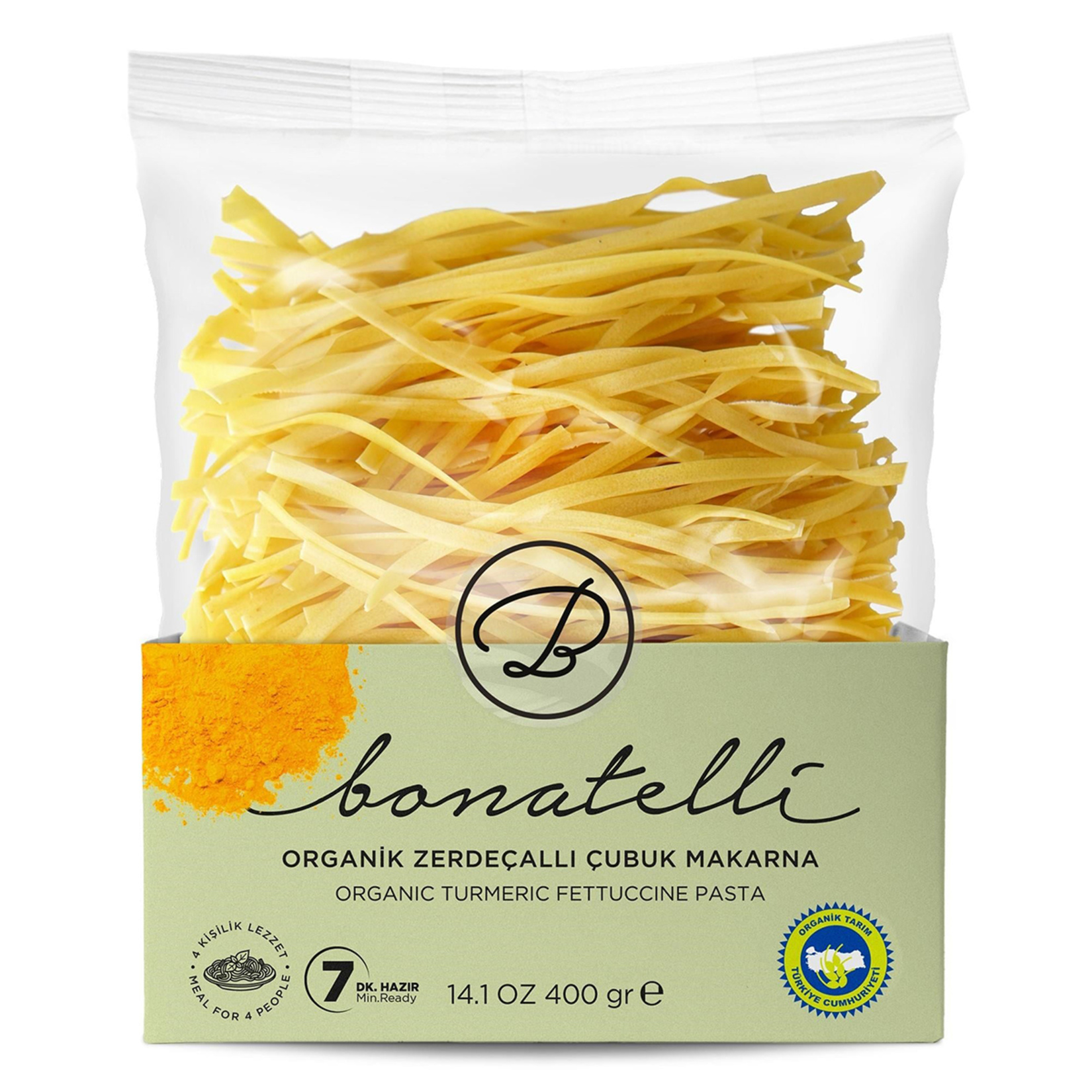 Bonatelli Organik Zerdeçallı Çubuk Makarna 400 G