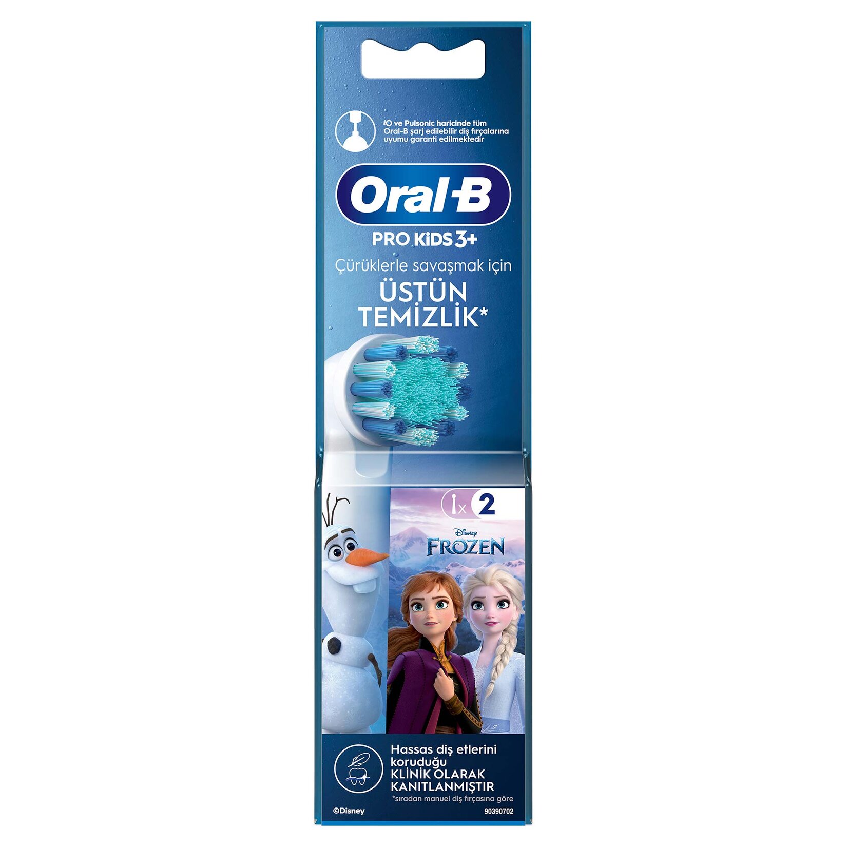 Oral-B Frozen Şarjlı Diş Fırçası Yedek Başlığı Beyaz 2'li
