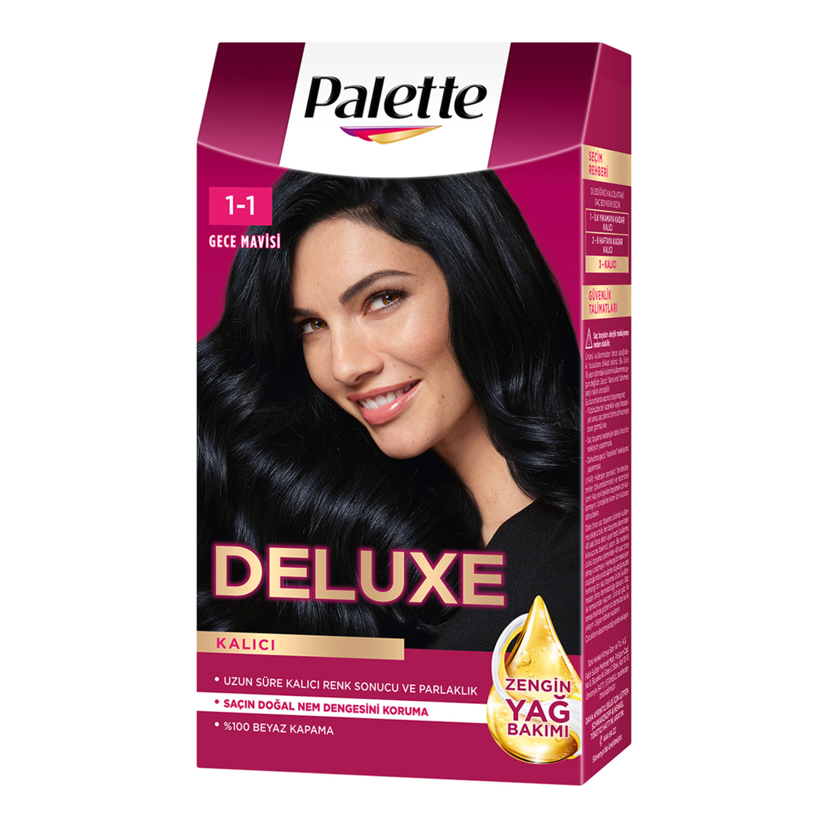 Palette Deluxe 1-1 Gece Mavisi Saç Boyası 115 Ml