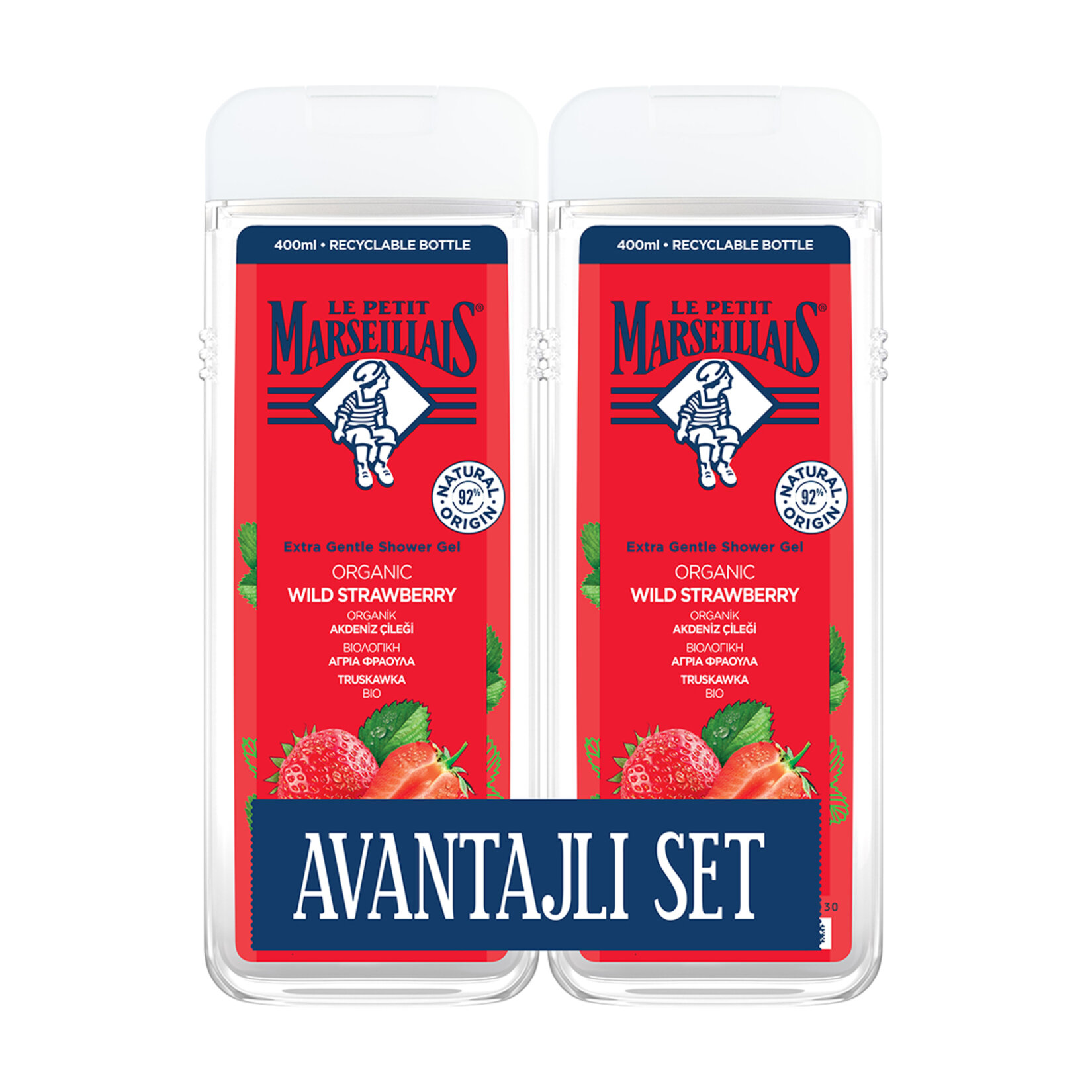 Le Petit Marseillais Çilek Duş Jeli 2x400 Ml