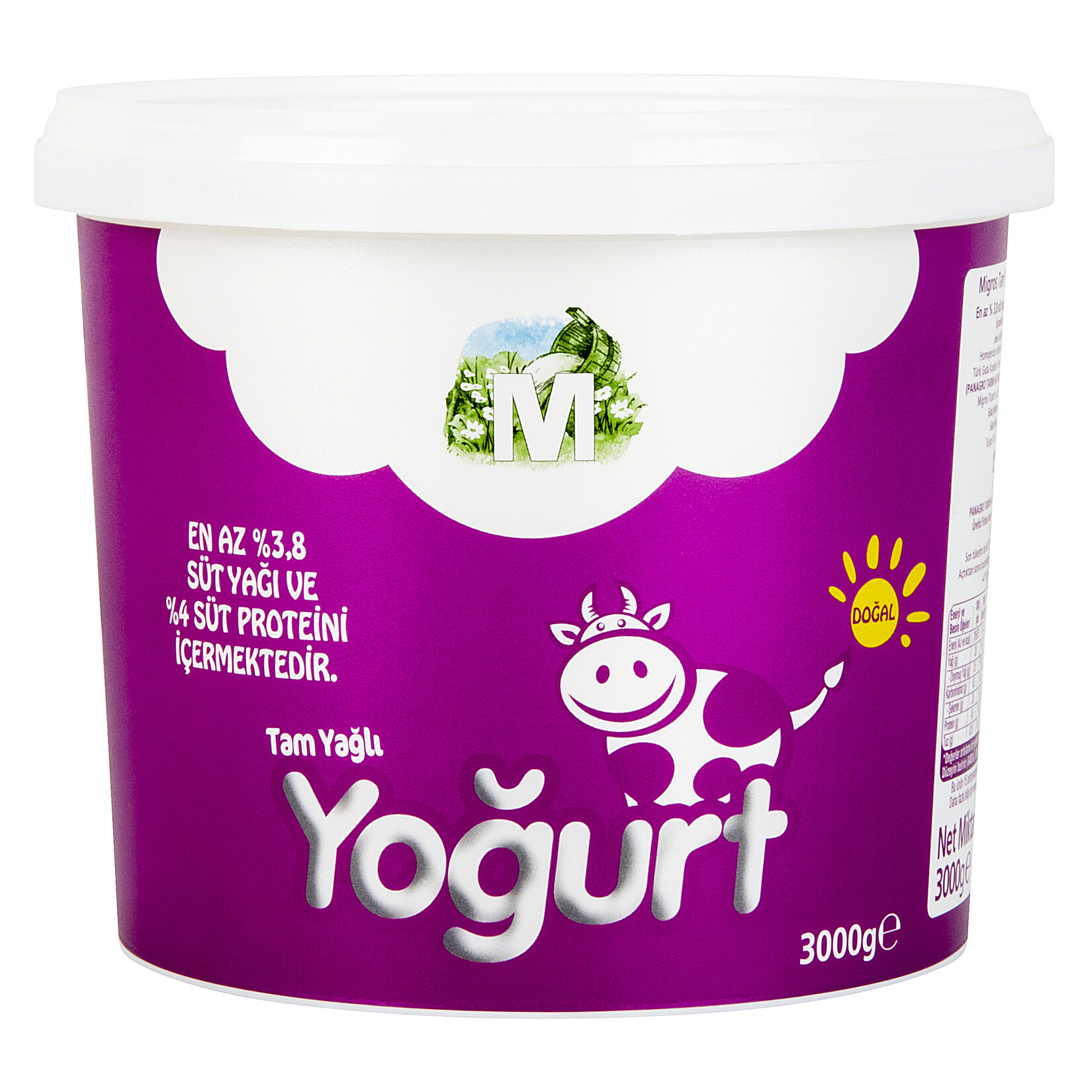 Migros Tam Yağlı Homojenize Yoğurt 3000 G