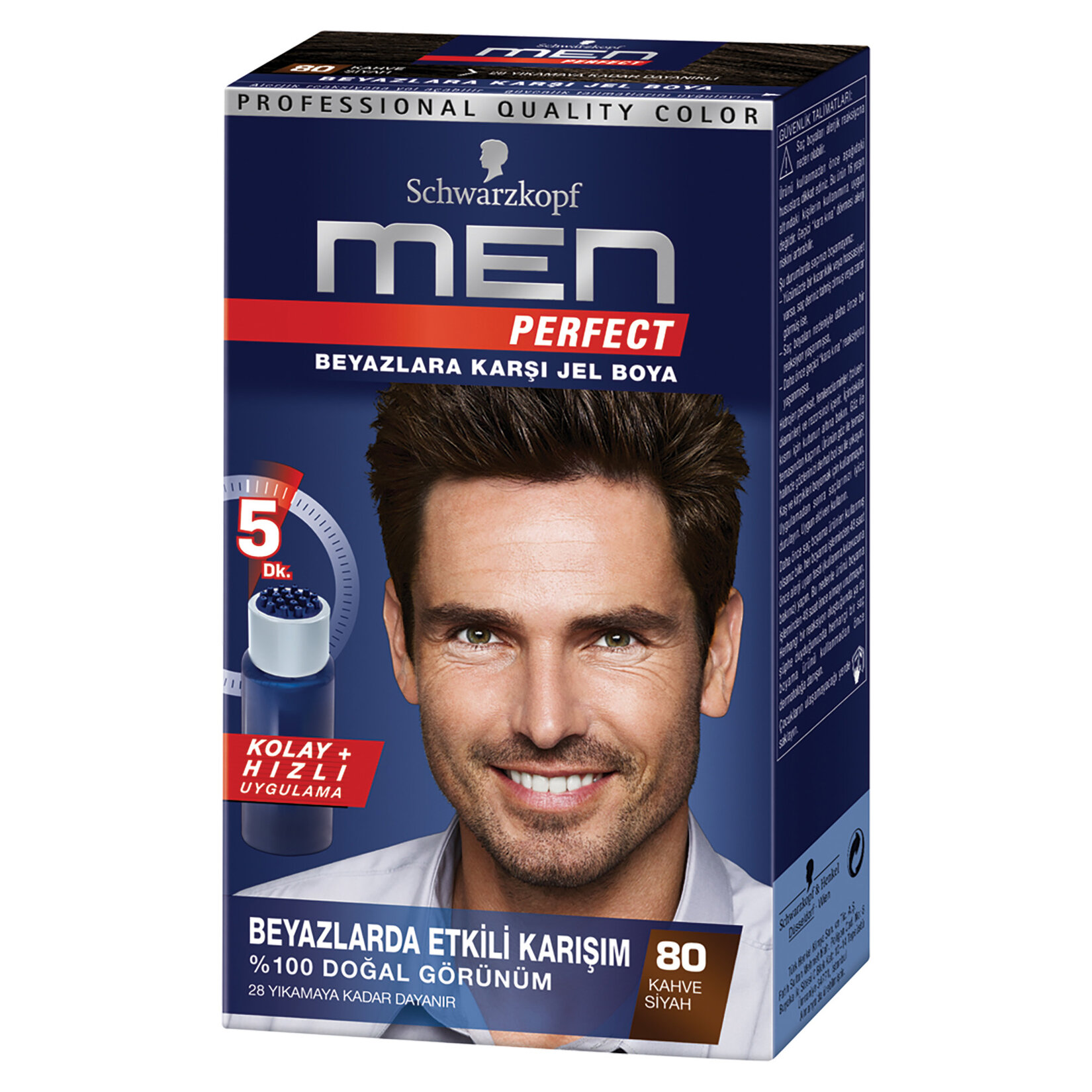 Men Perfect 80 Kahve Siyah Erkek Saç Boyası 80 Ml