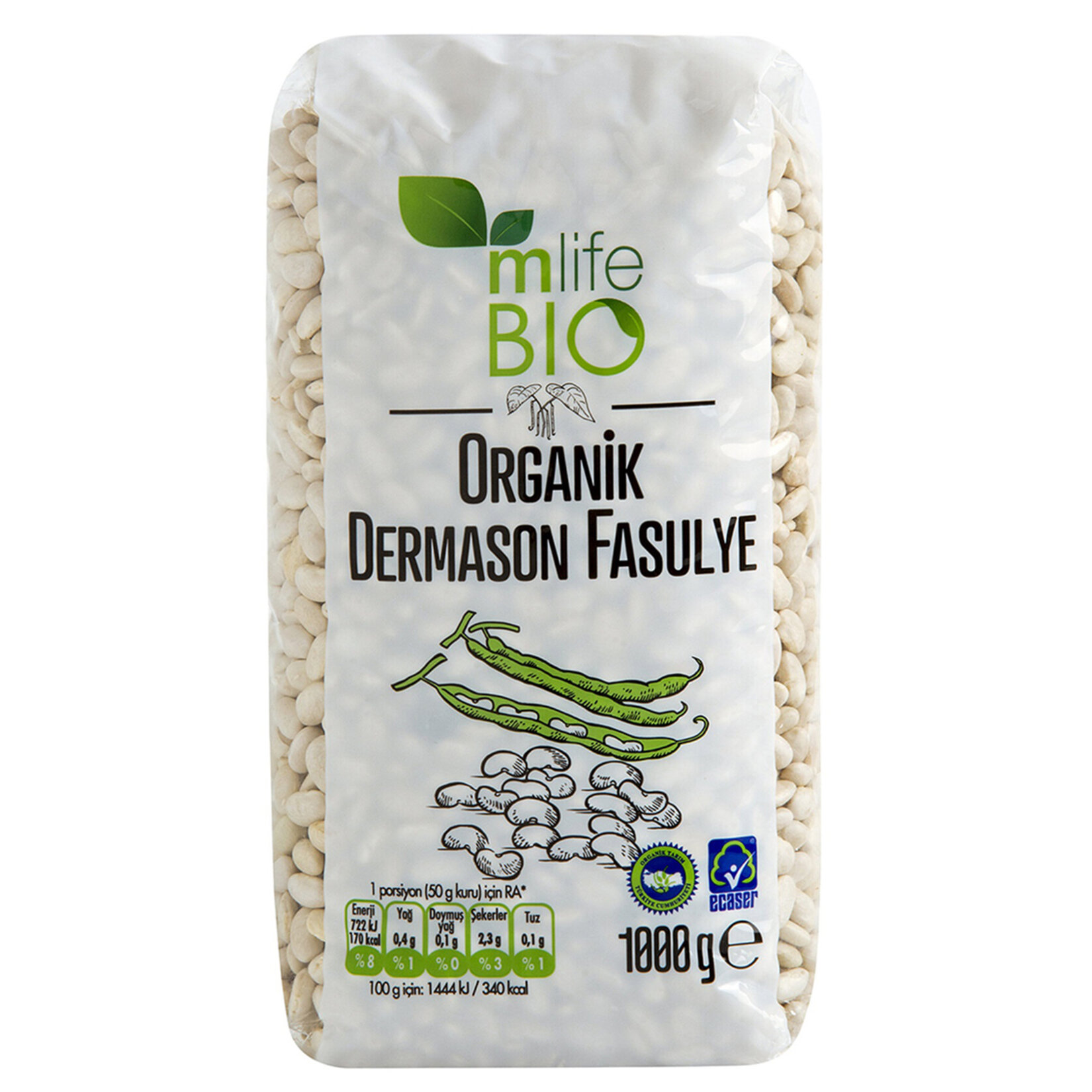 M Life Bio Organik Dermason Fasulye 1 Kg