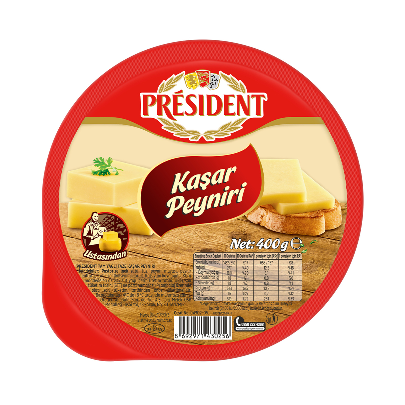 President Kaşar Peyniri 400G