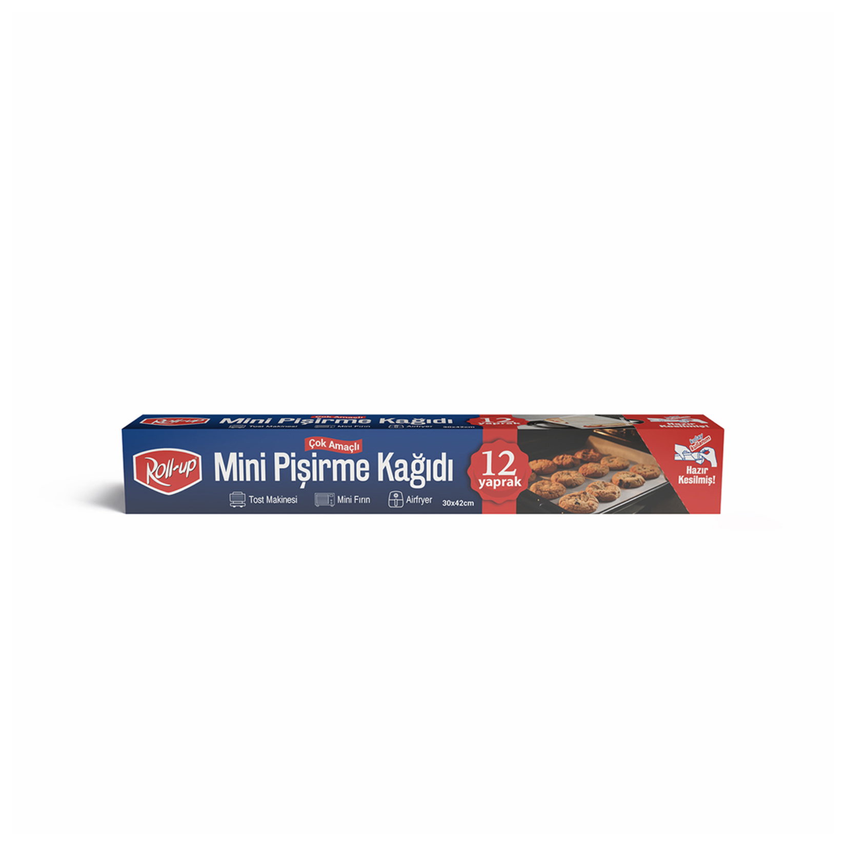 Roll-Up Kesilmiş Mini Pişirme Kağıdı 12'li