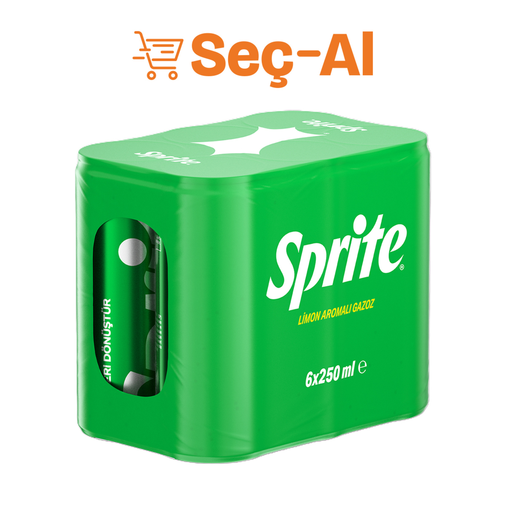 Sprite Limon Aromalı Gazoz Kutu 6 x 250 Ml
