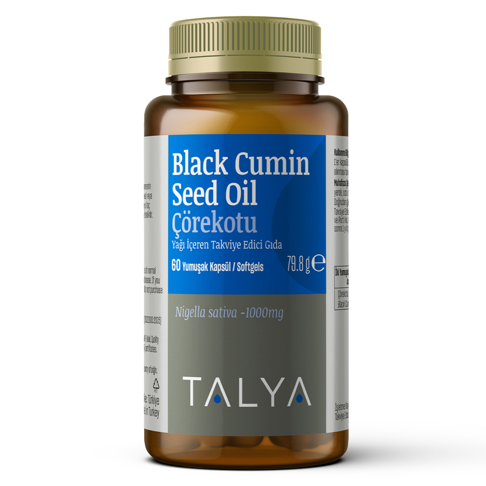 Talya Çörekotu 1000 Mg 60 Kapsül Softgel 79.8 G