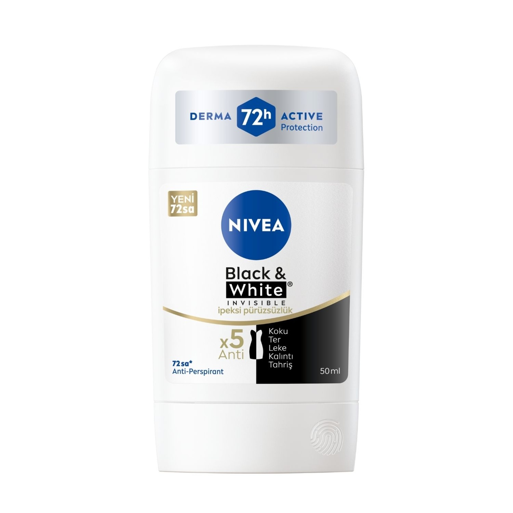 NIVEA Black & White Invisible İpeksi Pürüzsüzlük Stick 50ml