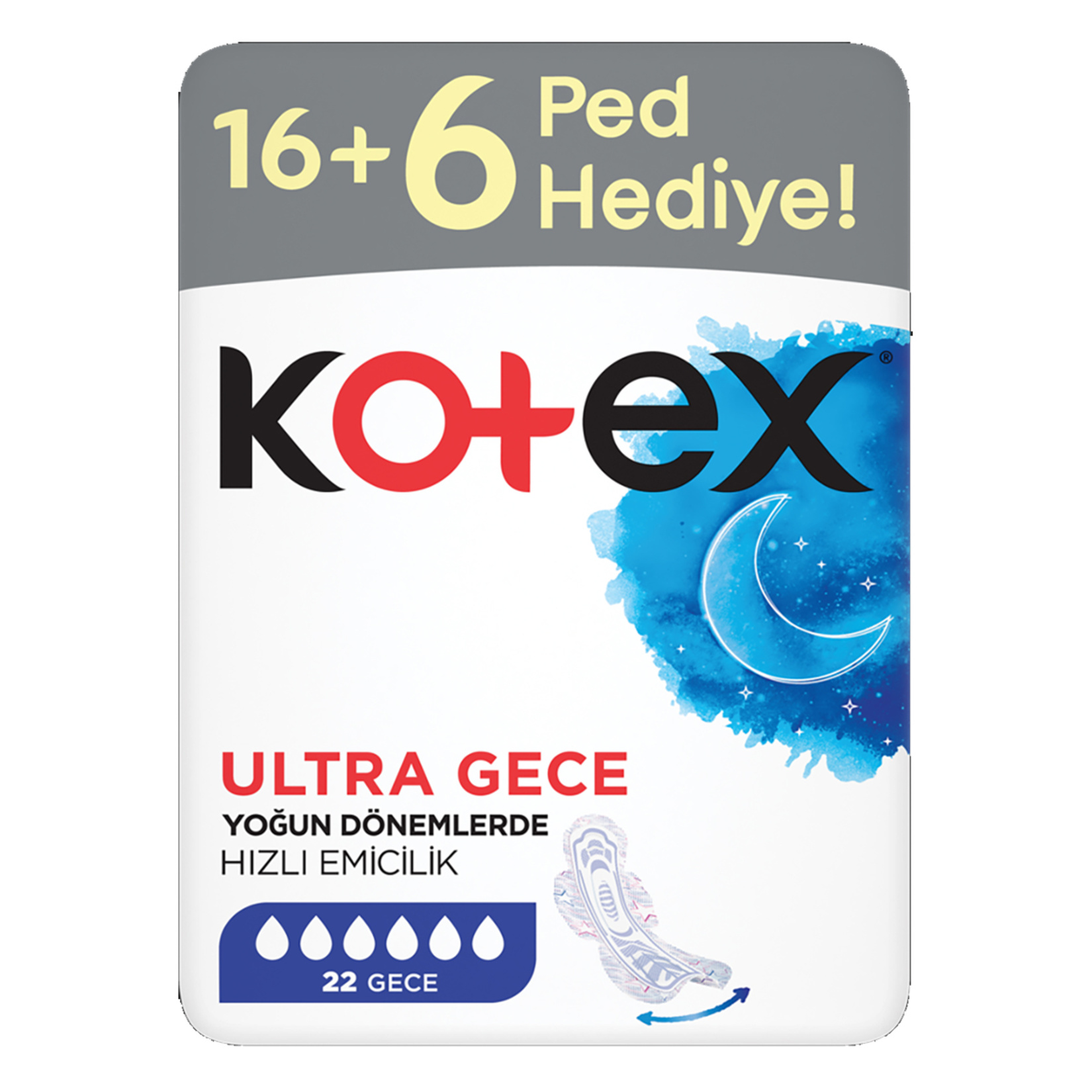 Kotex Ultra Dev Eko Gece Ped 16+6