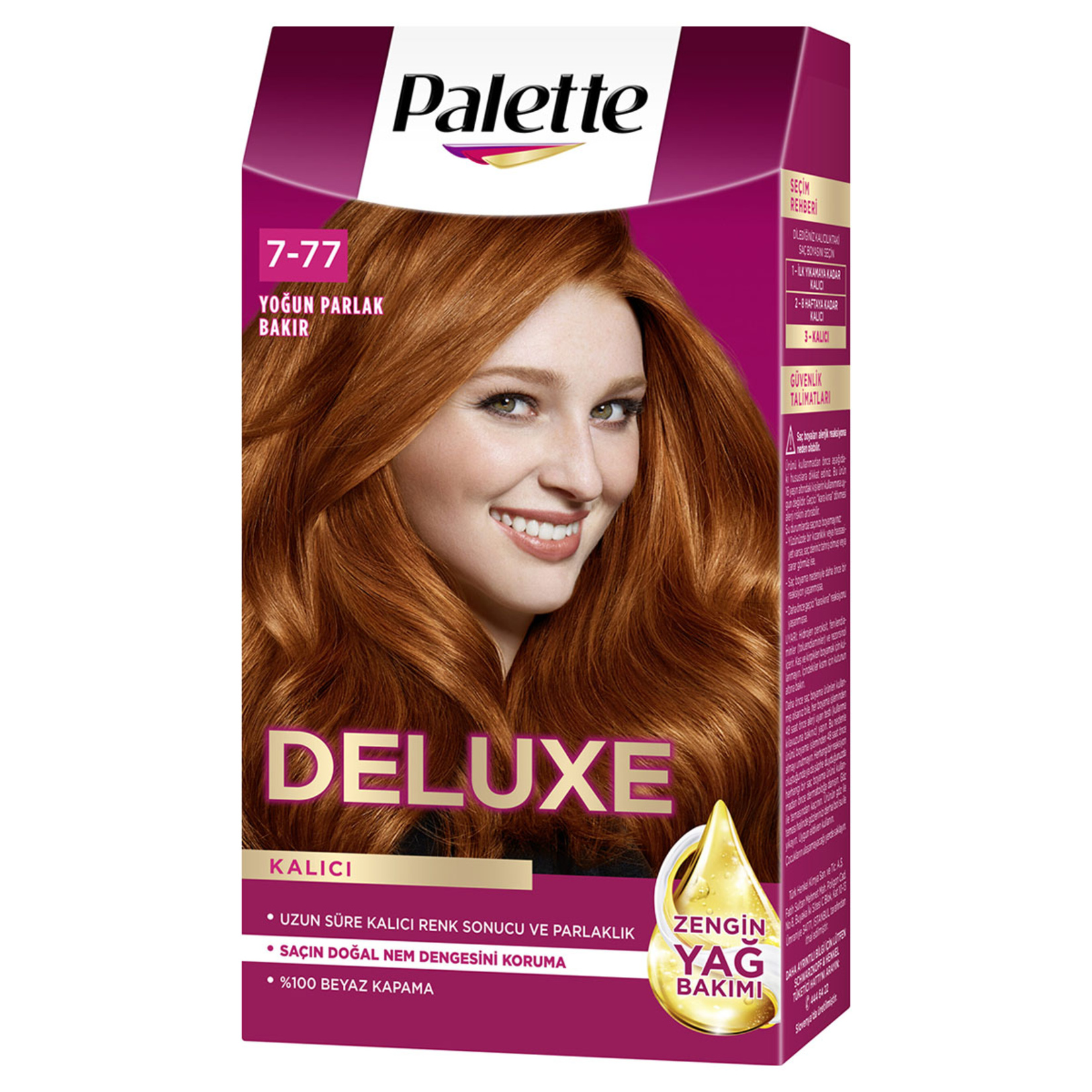 Palette Deluxe 7-77 Yoğun Parlak Bakır Saç Boyası 115 Ml