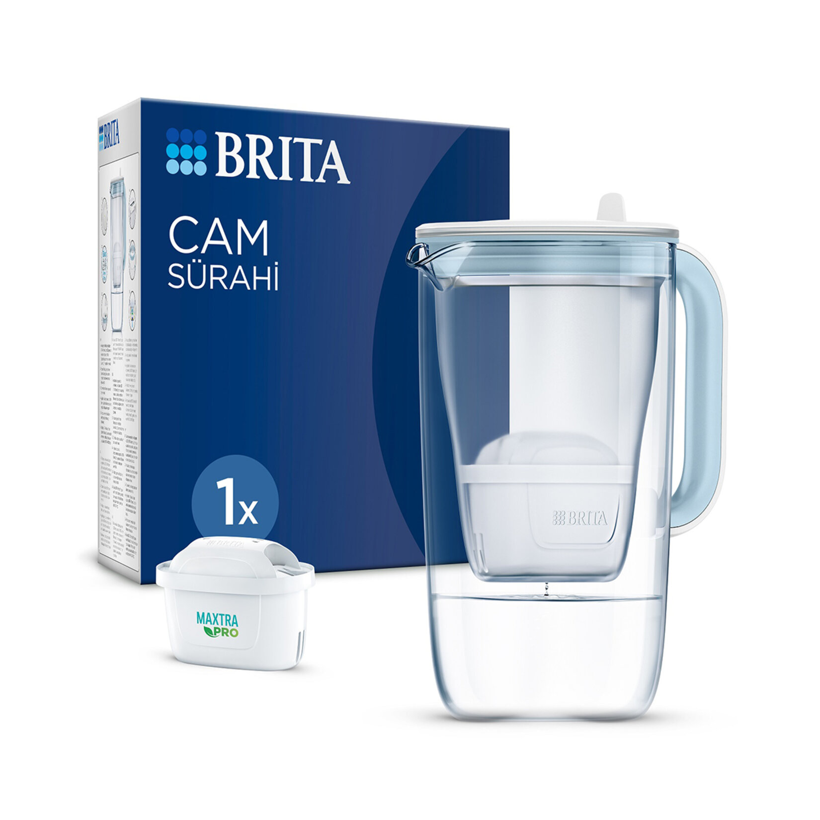 Brita Filtreli Cam Sürahi Mavi 2.5 L
