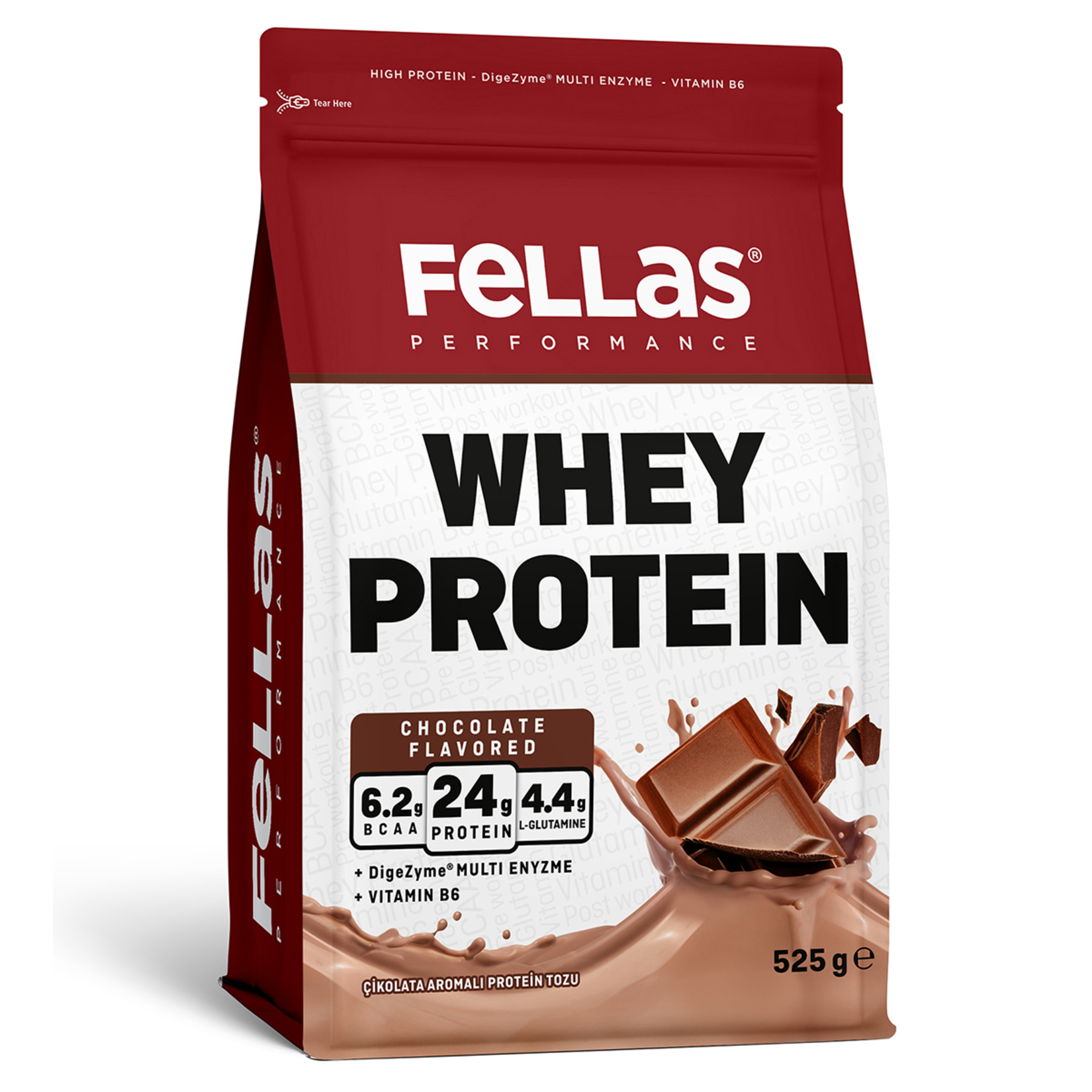 Fellas Çikolata Aromalı Protein Tozu 525 G