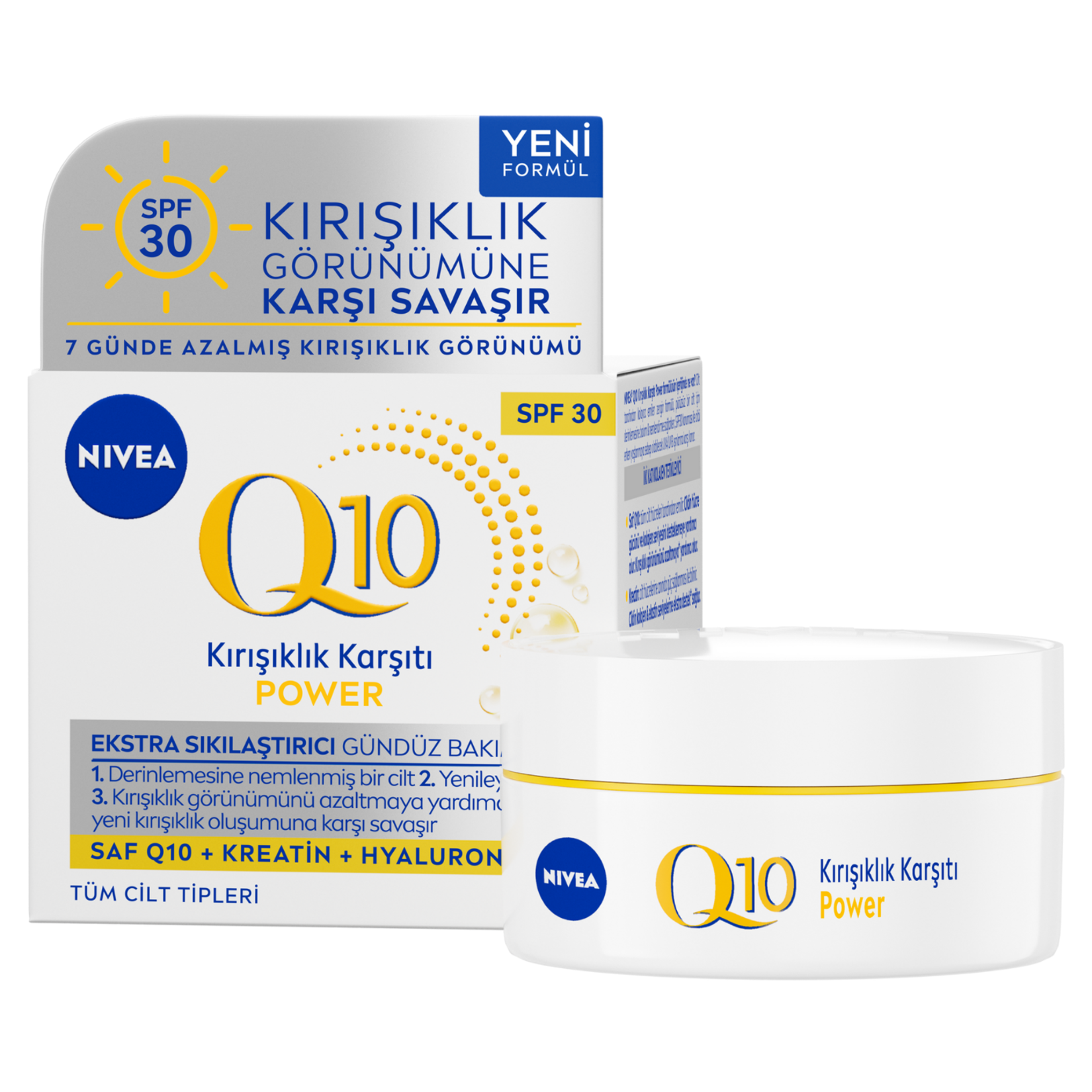 NIVEA Q10 Power Kırışıklık Karşıtı Sıkılaştırıcı Gündüz Yüz Bakım Kremi 50ml