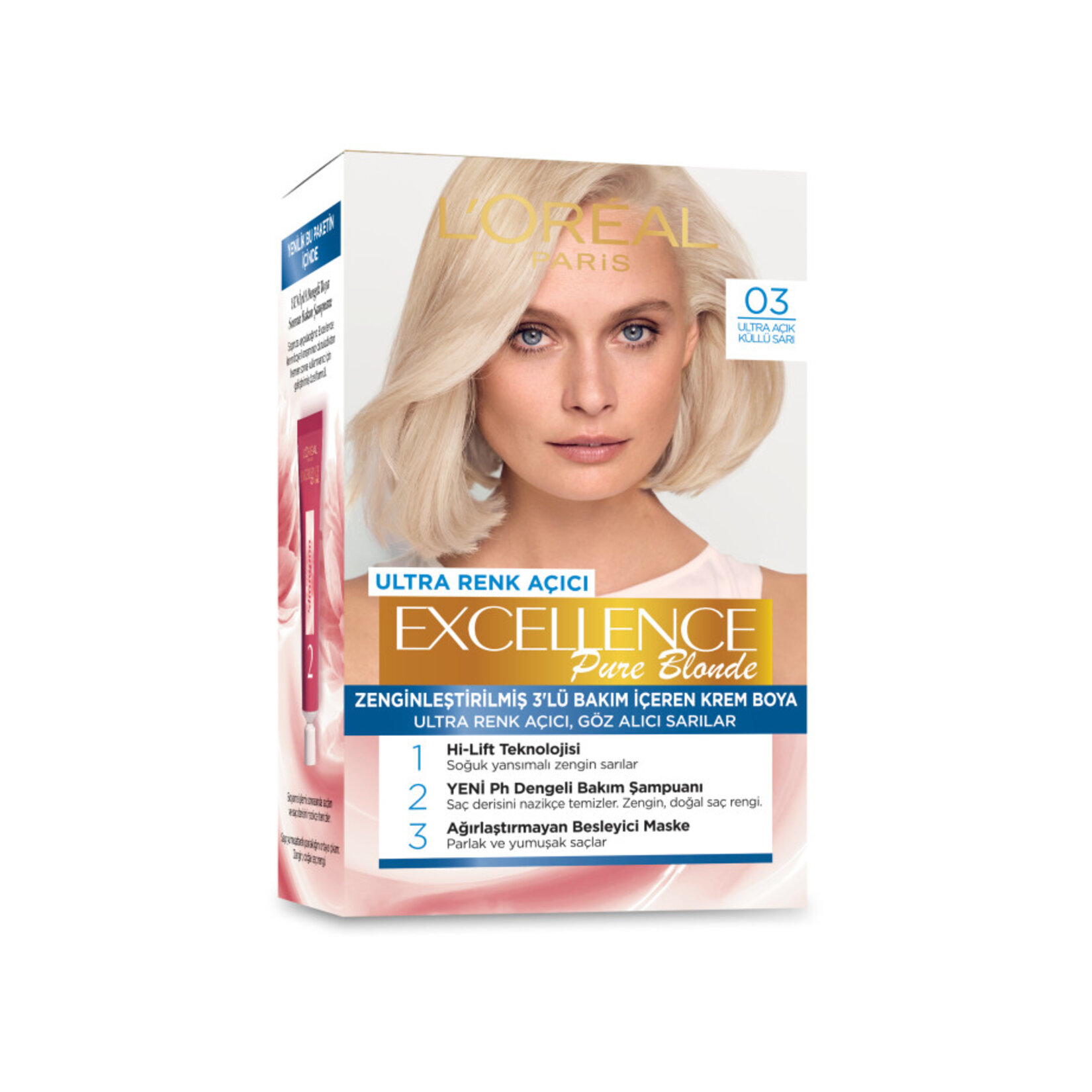 Excellence Pure Blond Saç Boyası - 03 Ultra Açık Küllü Sarı 192 Ml