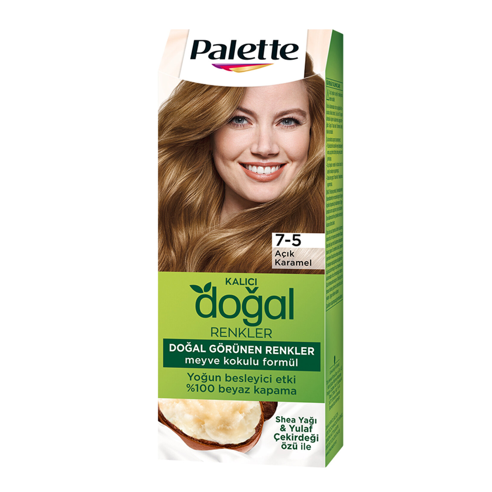 Palette Kalıcı Doğal Renkler 7-5 Açık Karamel Saç Boyası 110 Ml