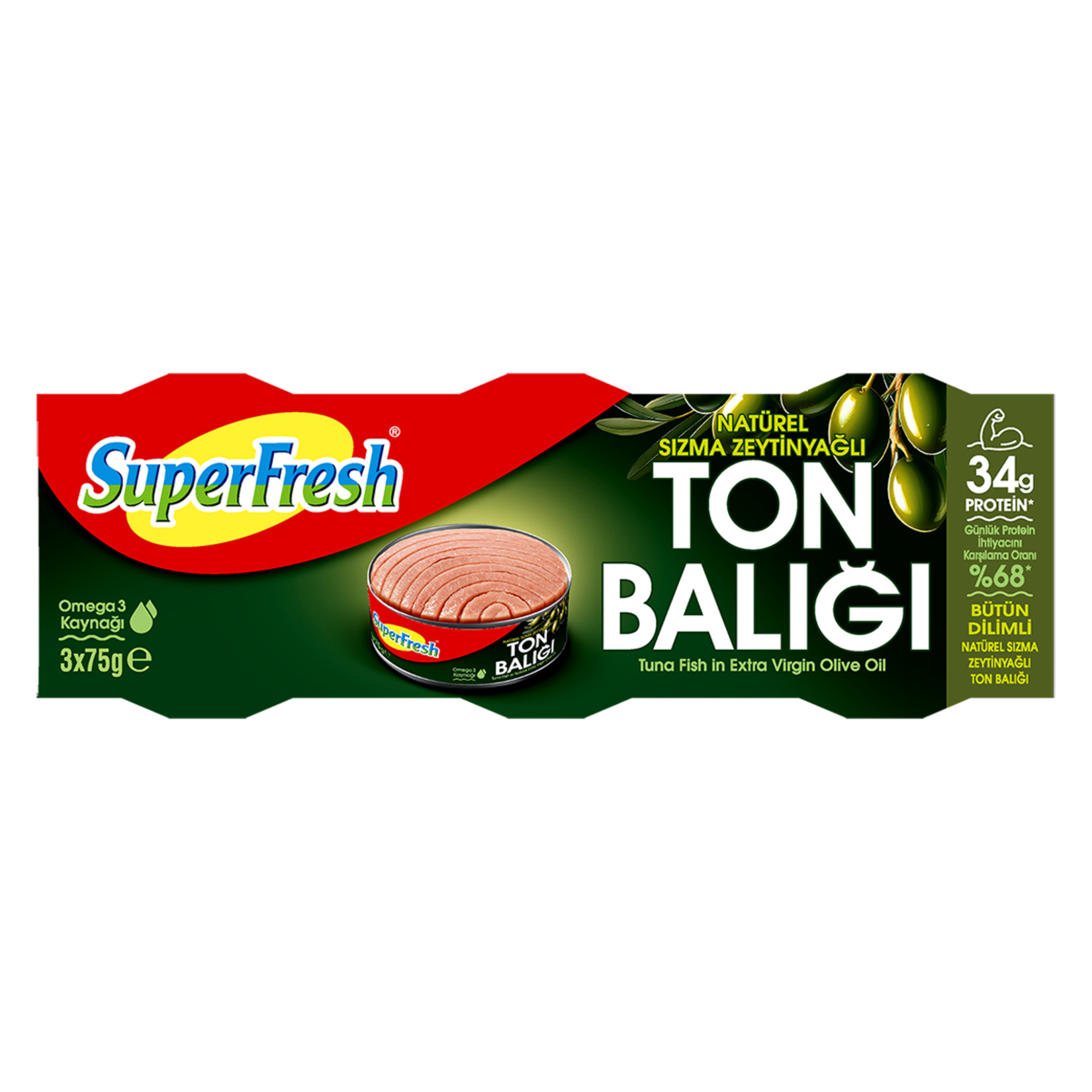 Superfresh Zeytinyağlı Ton Balığı 3X75 G