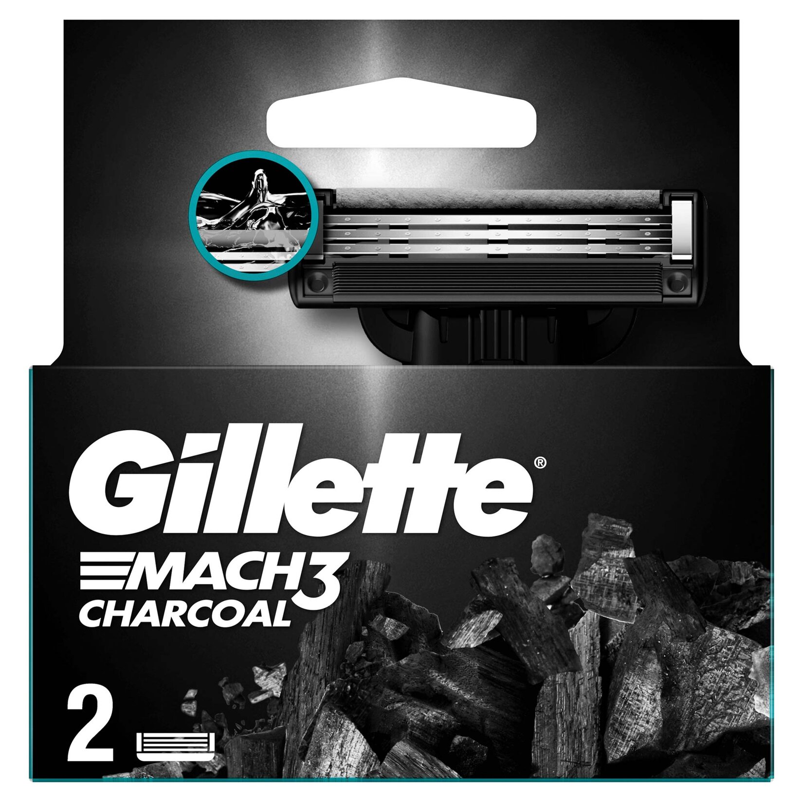 Gillette Mach3 Kömür Yedek Tıraş Bıçağı 2'li