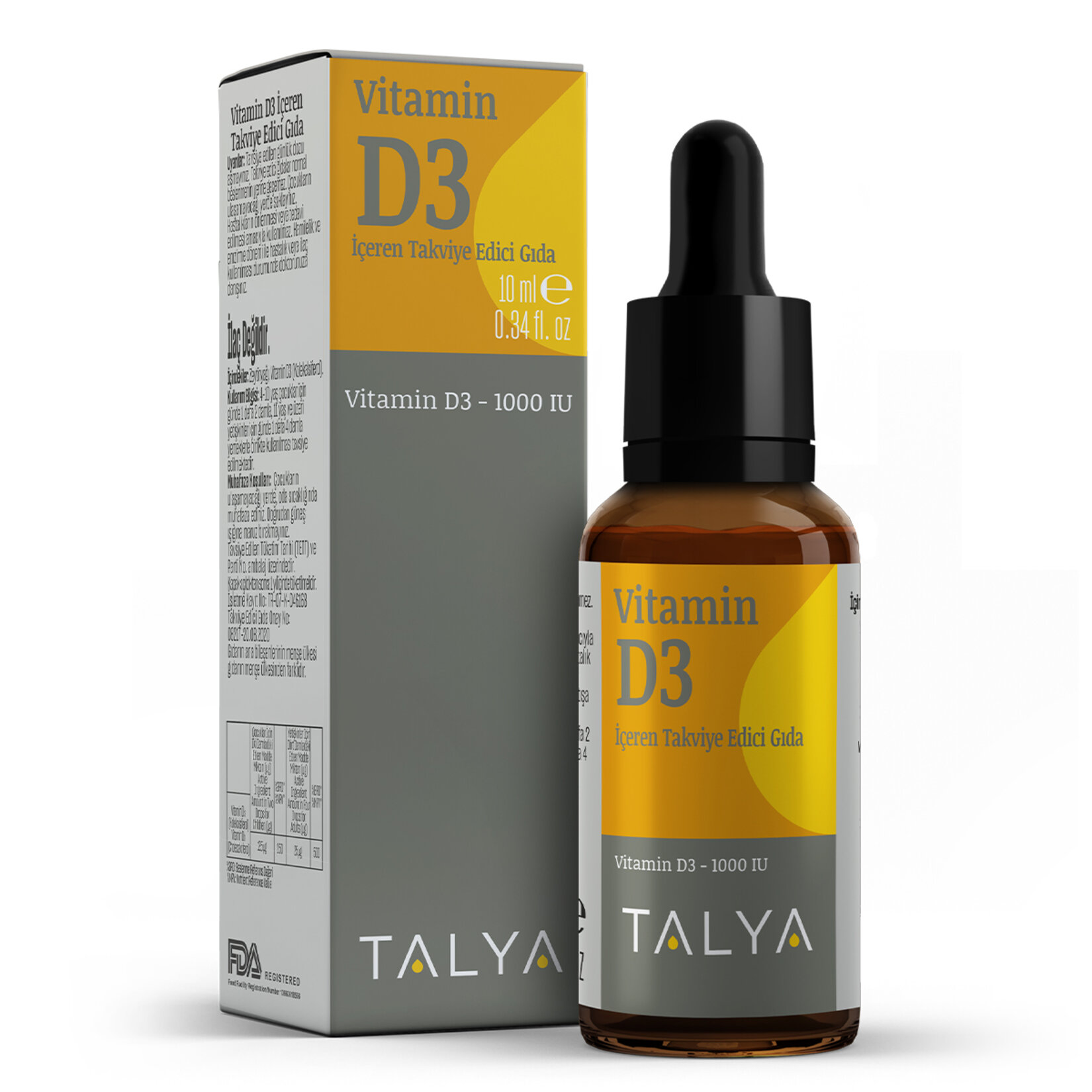 Talya Vitamin D3 İçeren Takviye Edici Gıda 10Ml