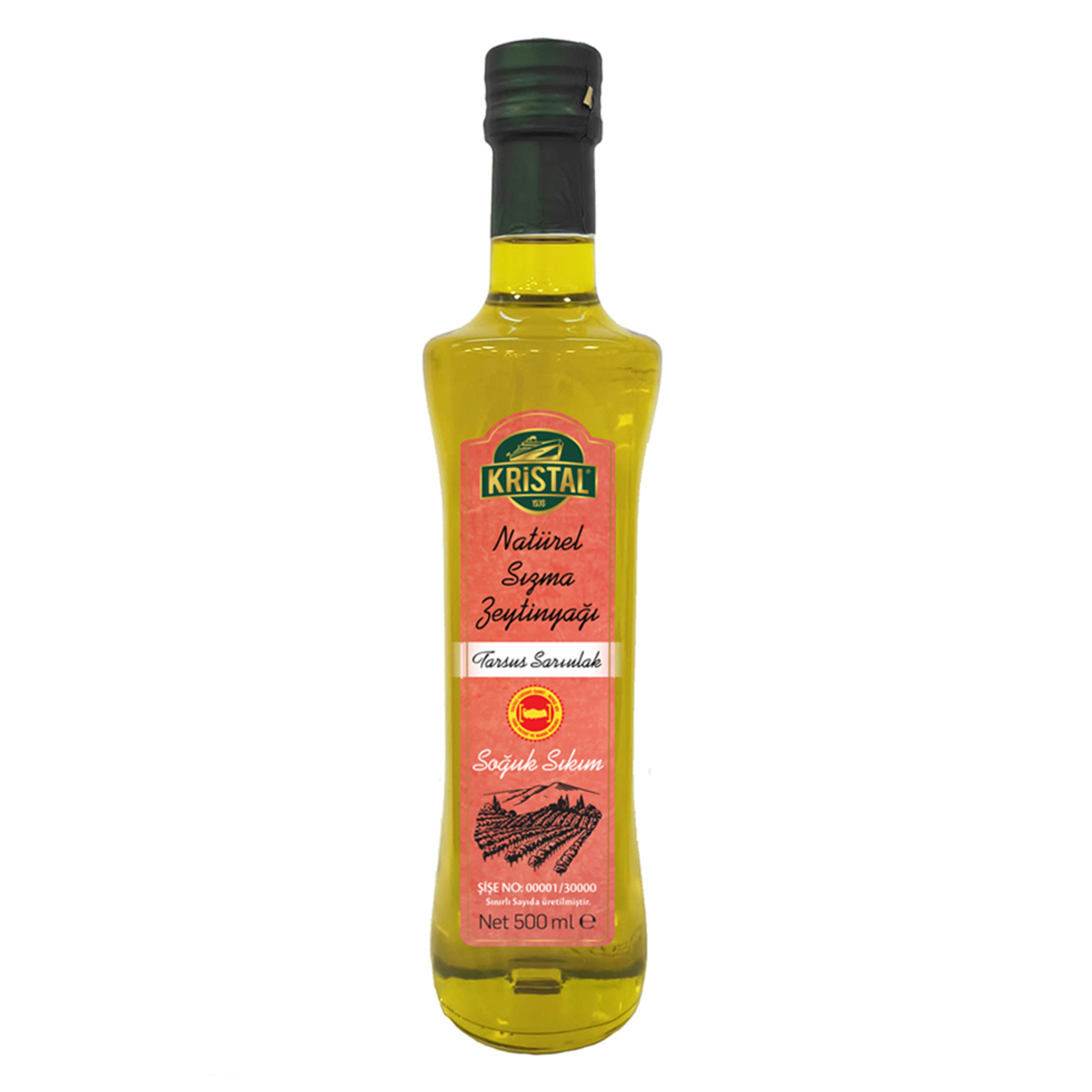 Kristal Tarsus Sarı Ulak Natürel Sızma Zeytinyağı 500 Ml
