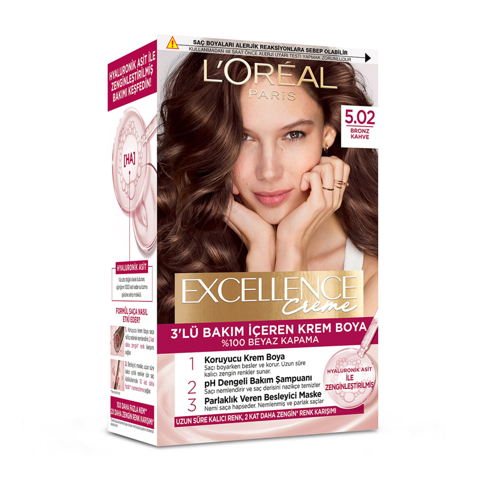 Excellence Creme 5.02 Bronz Kahve Saç Boyası 192 Ml