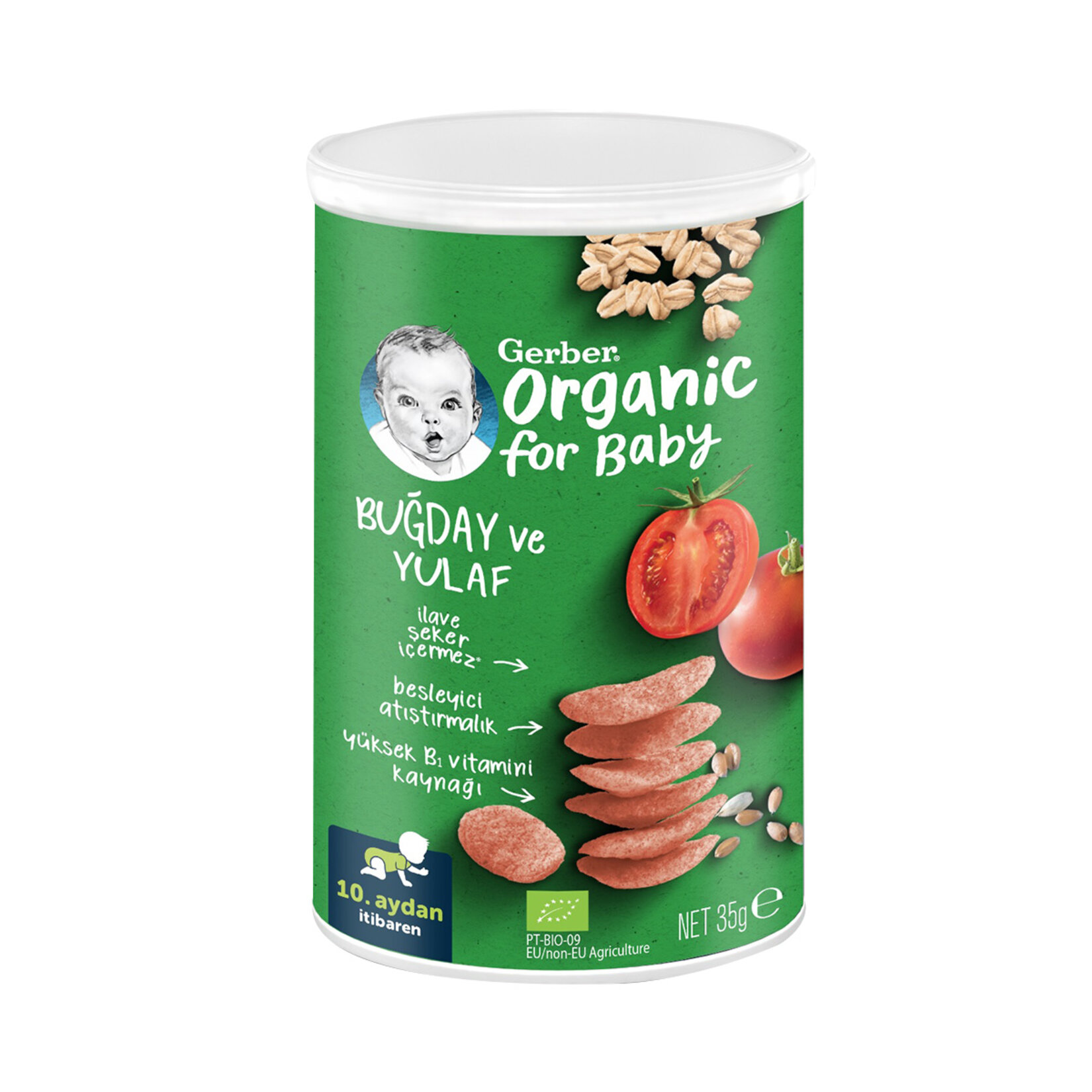 Gerber Organik Buğdaylı Yulaflı Kraker 35 G