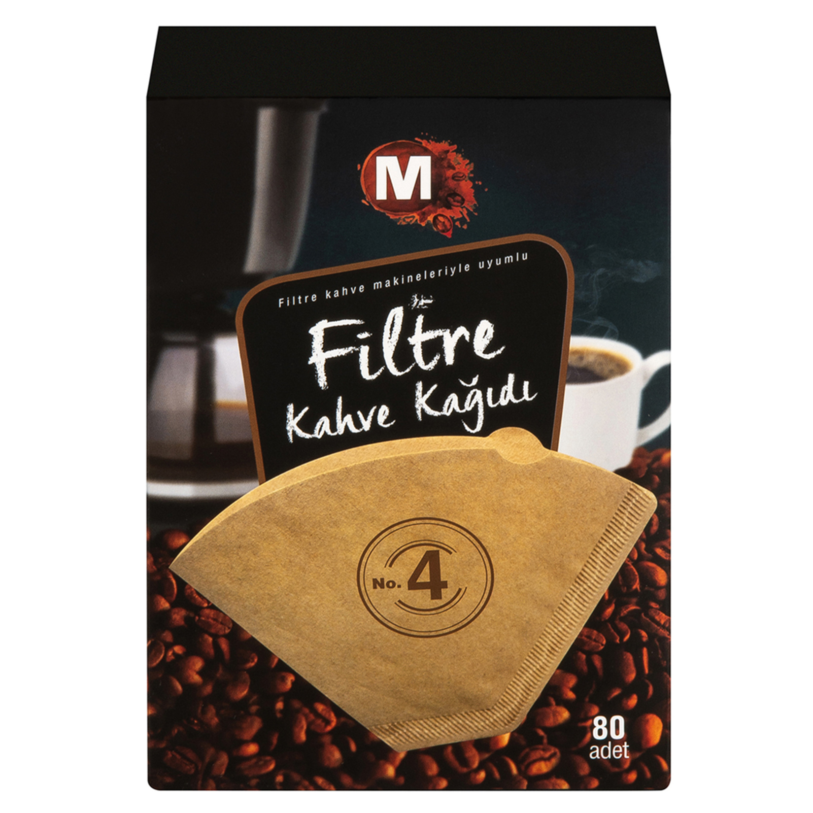 Migros Filtre Kahve Kağıdı No:4 80 Adet