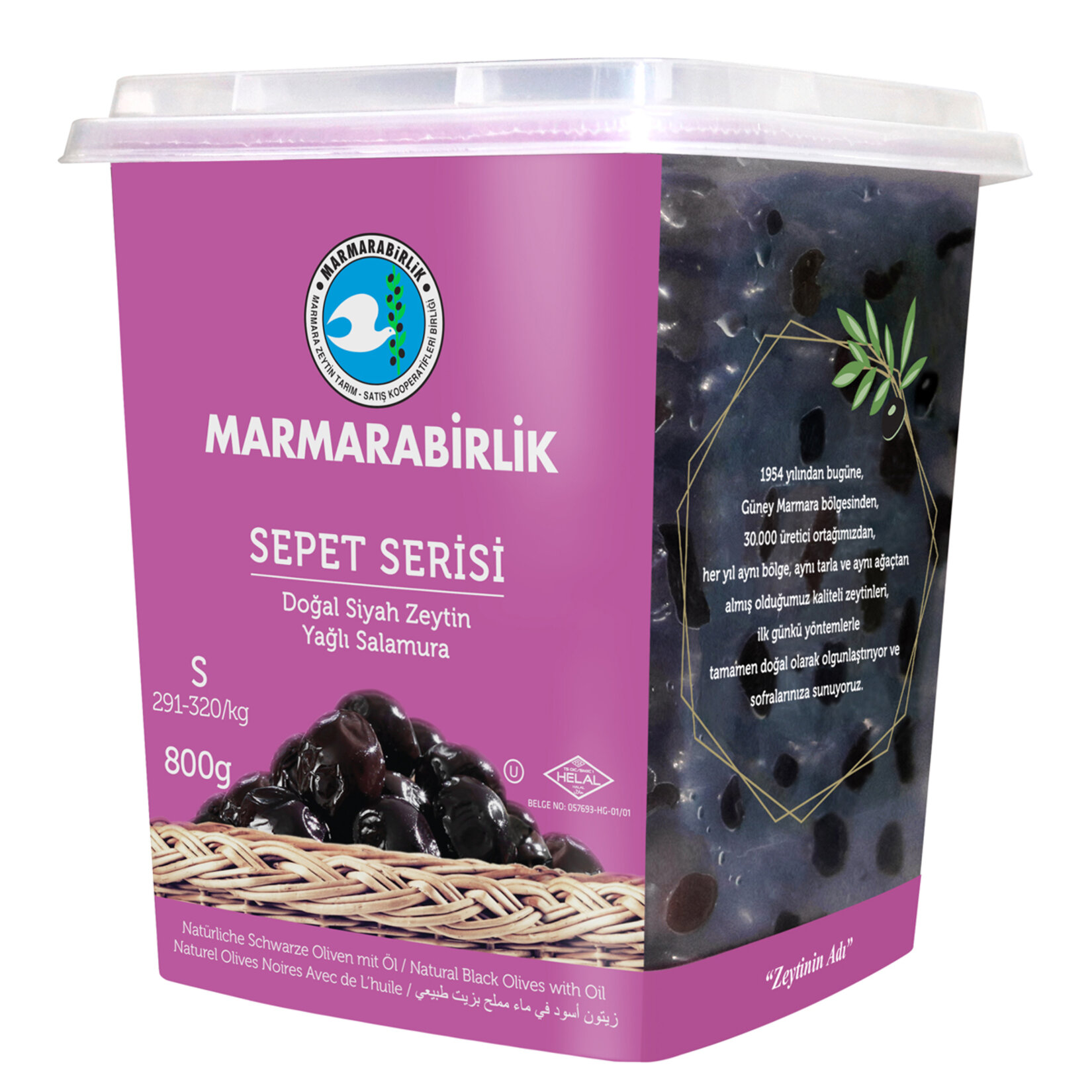 Marmarabirlik Sepet Serisi Zeytin S (291-320) 800 G