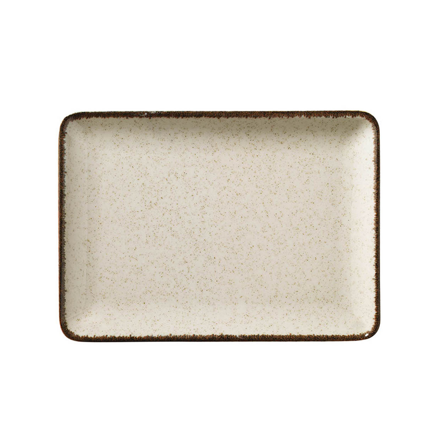 Kütahya Porselen Tan Düz Tabak Tarçın 18 x 13 Cm