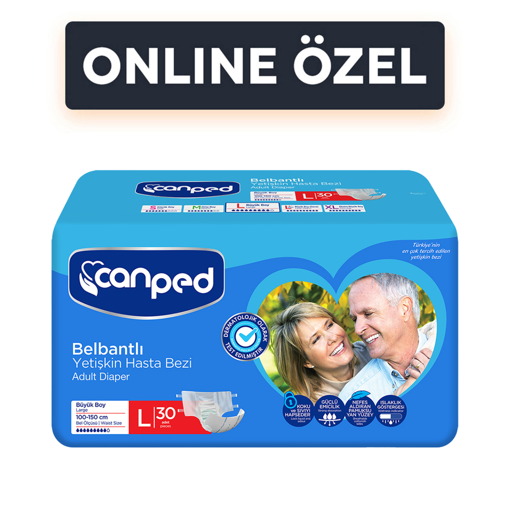 Canped Belbantlı Hasta Bezi Büyük 30'lu