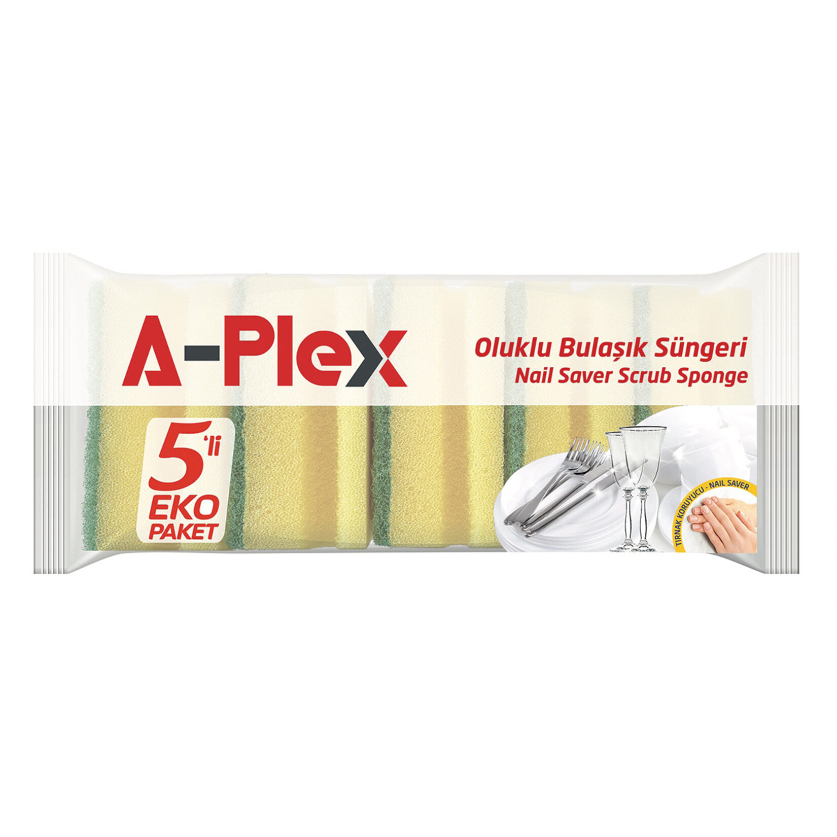 A-plex Oluklu Sünger 5'li