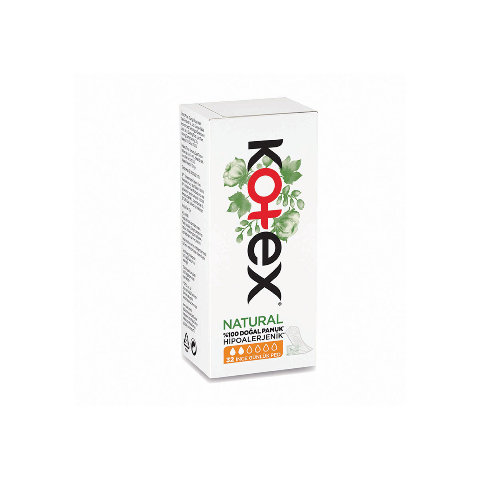 Kotex Natural İnce Günlük Ped 32'li