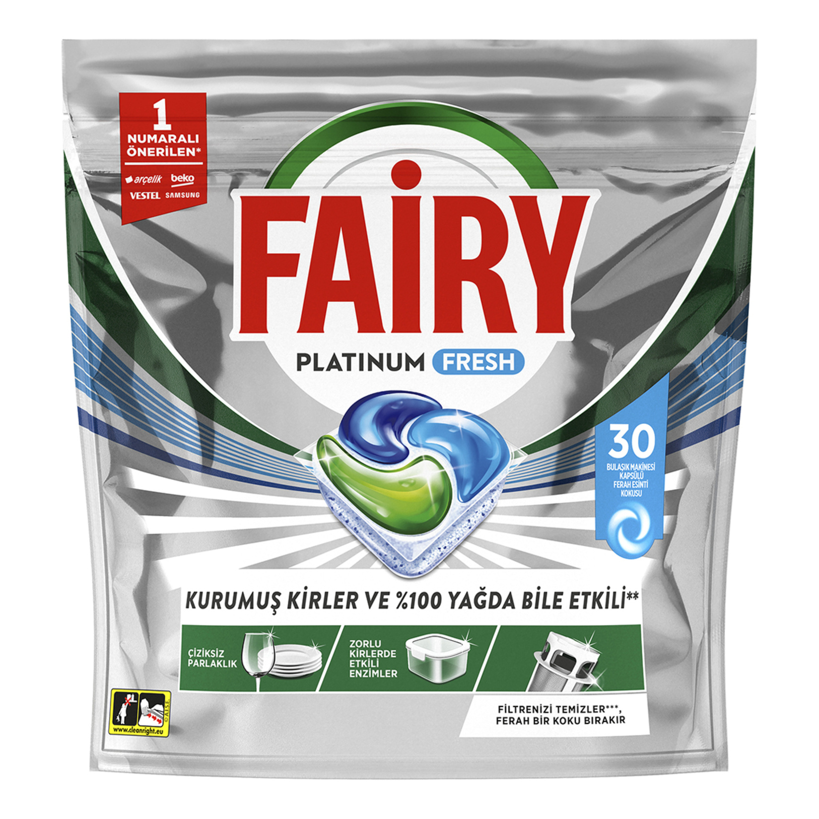 Fairy Platinum Fresh Tablet 30'lu 447 G