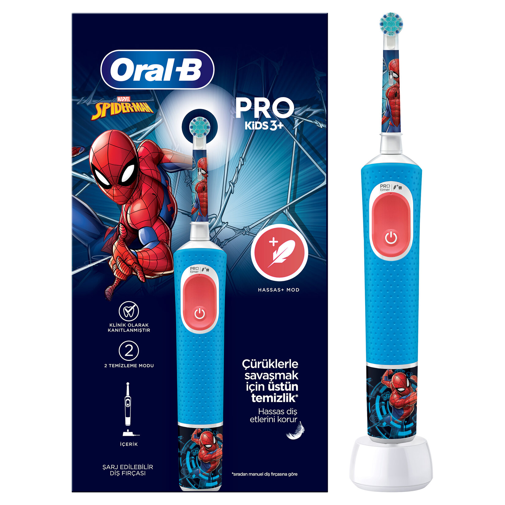 Oral-B Şarjlı Diş Fırçası Vitality Pro Çocuk Spiderman