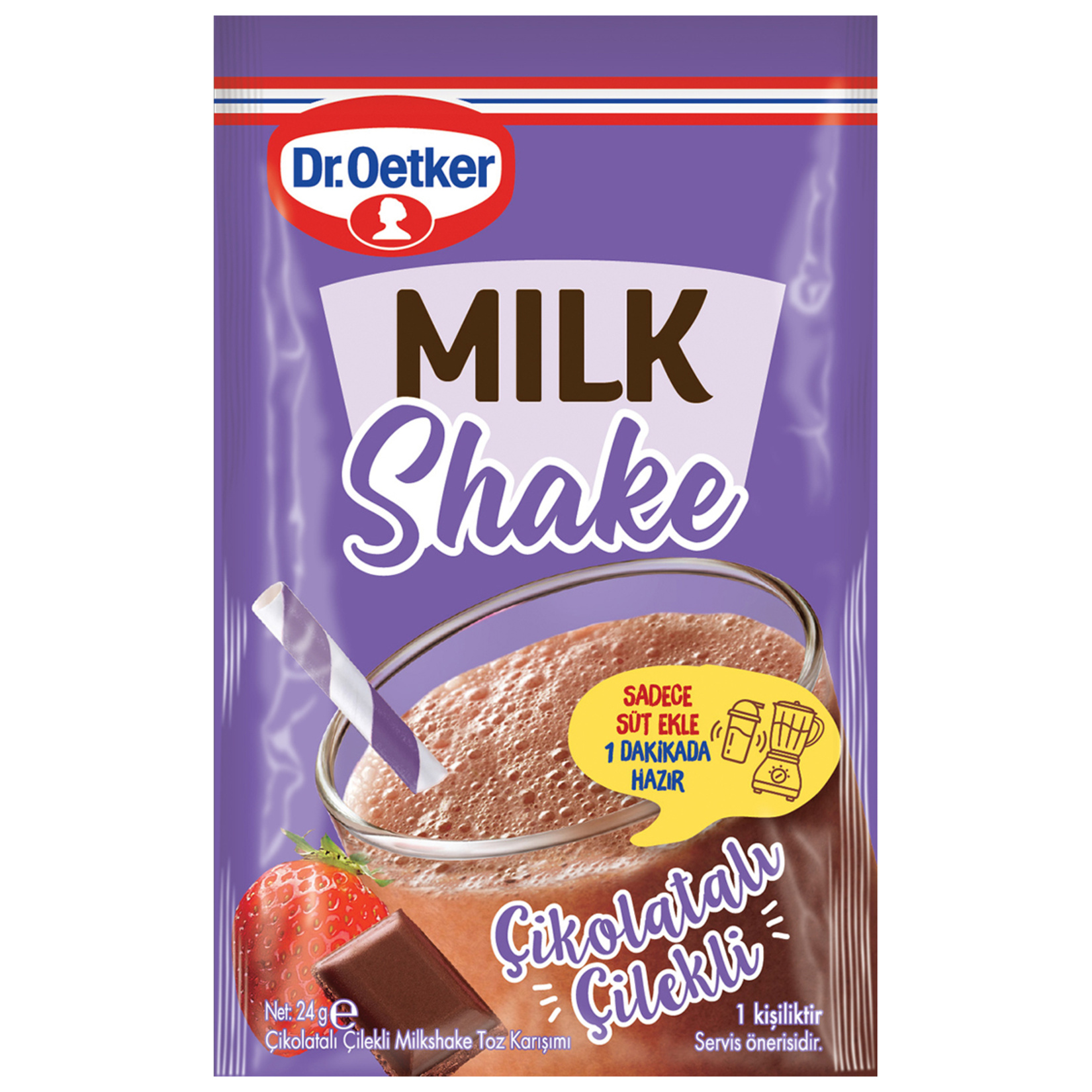 Dr.Oetker Milkshake Toz Karışık Çikolata Çilek 24 G