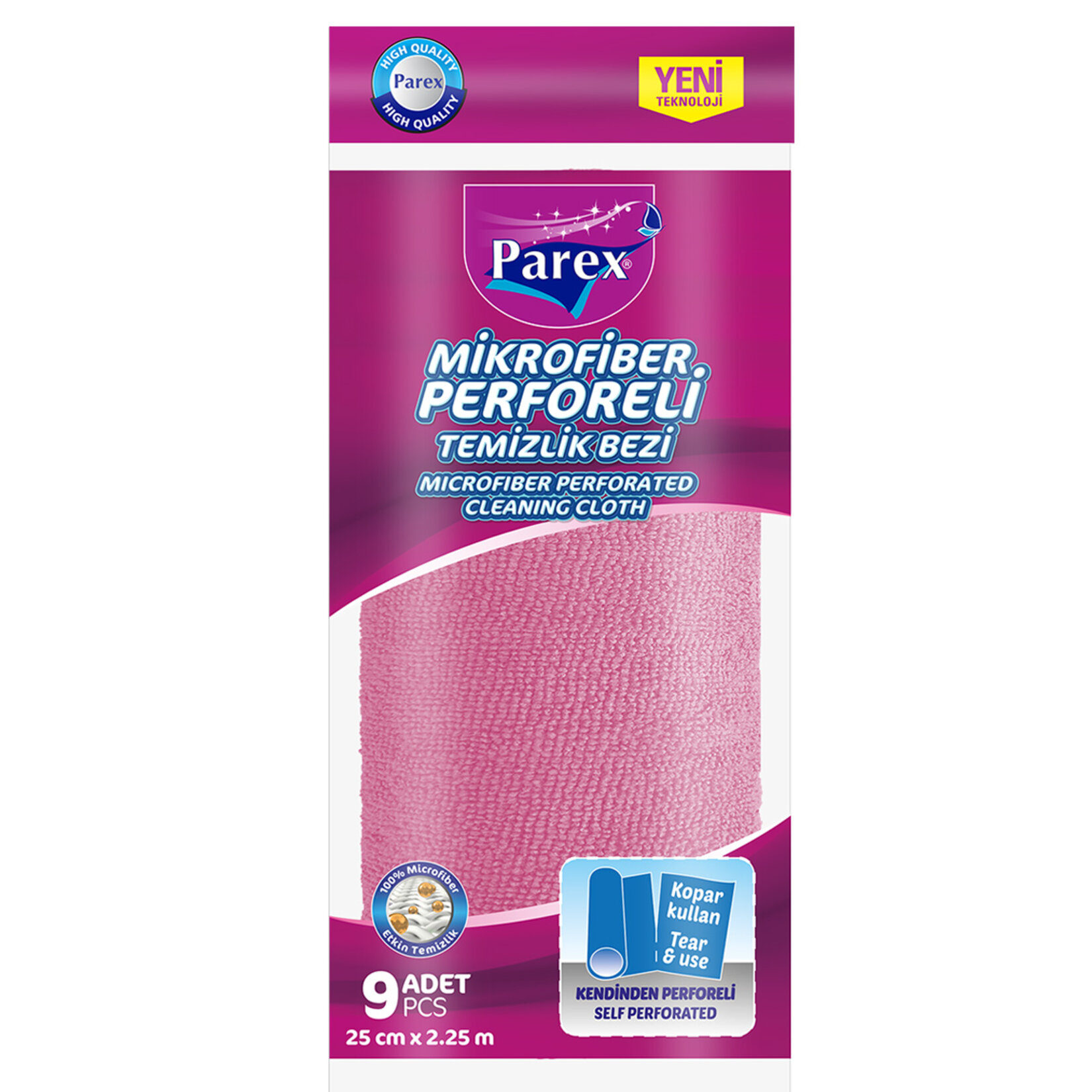 Parex Mikrofiber Rulo Bez 9'lu