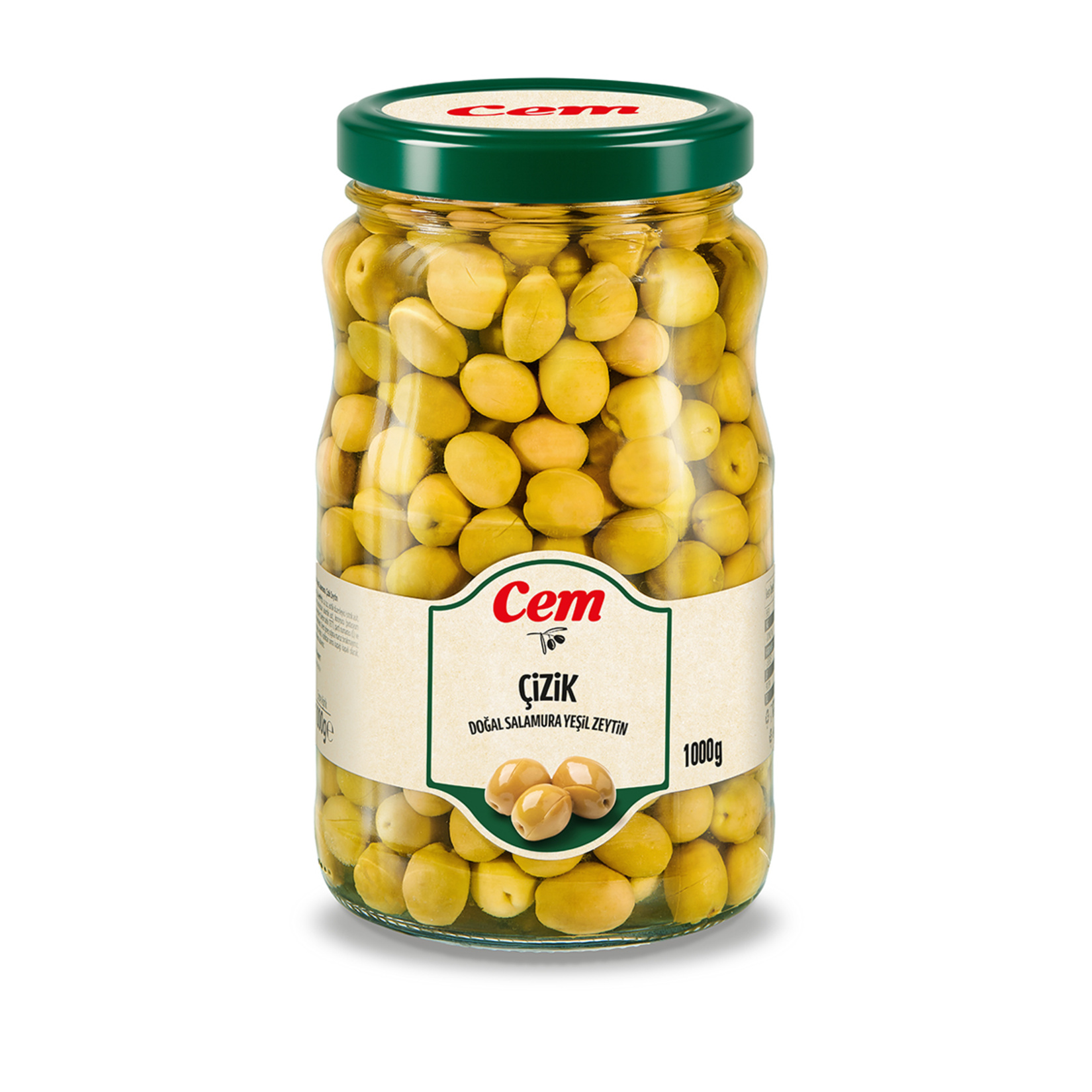 Cem Çizik Yeşil Zeytin 291-350 1 Kg