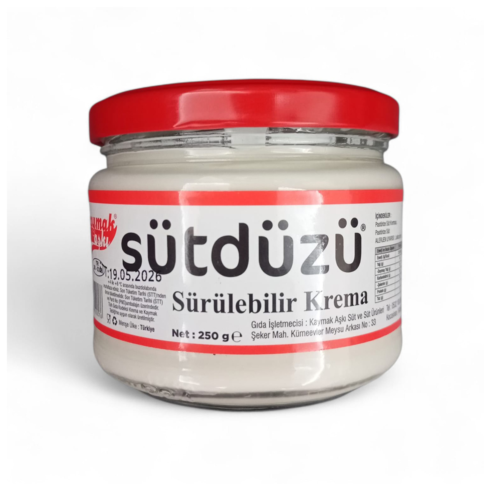 Kaymak Aşkı Süt Düzü Sürülebilir Krema 250 G