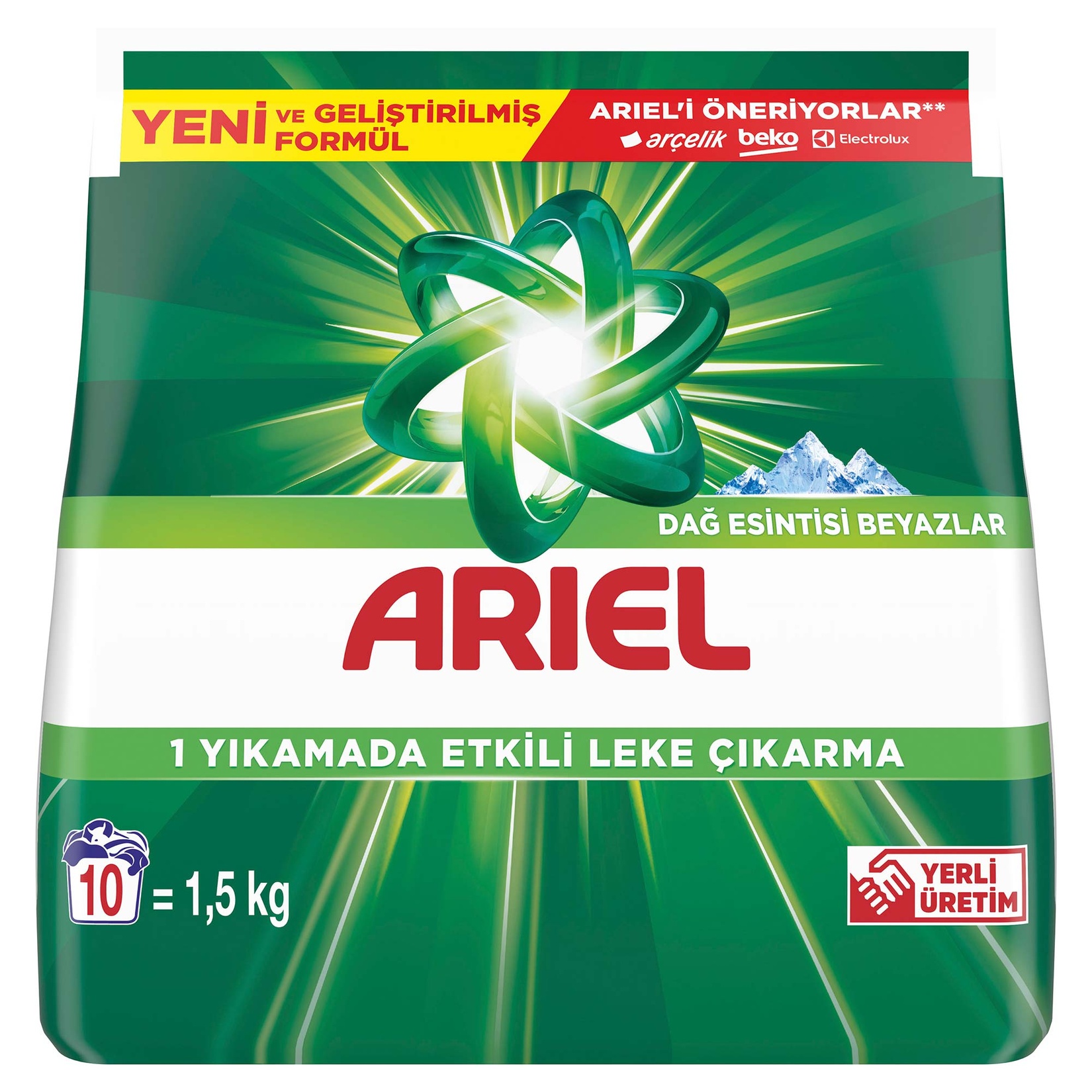 Ariel Dağ Esintisi 1,5 Kg AquaPudra Toz Çamaşır Deterjanı