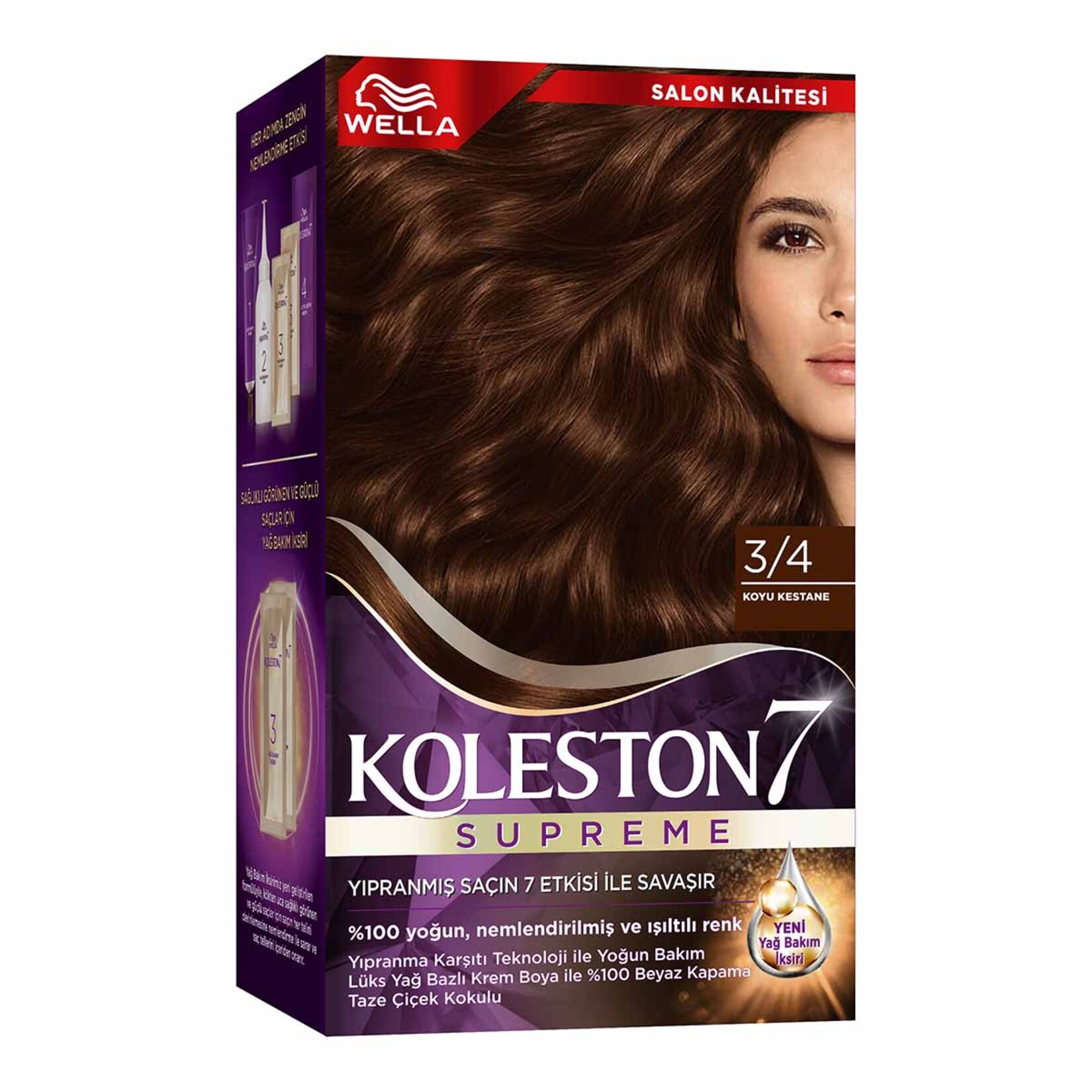 Koleston Supreme Saç Boyası 3/4 Koyu Kestane 135 Ml